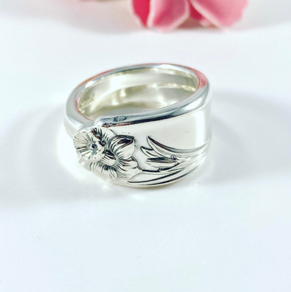 Daffodil Spoon Ring photo by Twisted Fork Jewelry