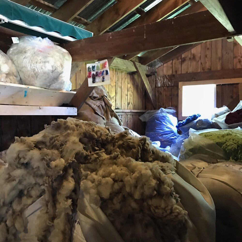 Piles of beautiful wool