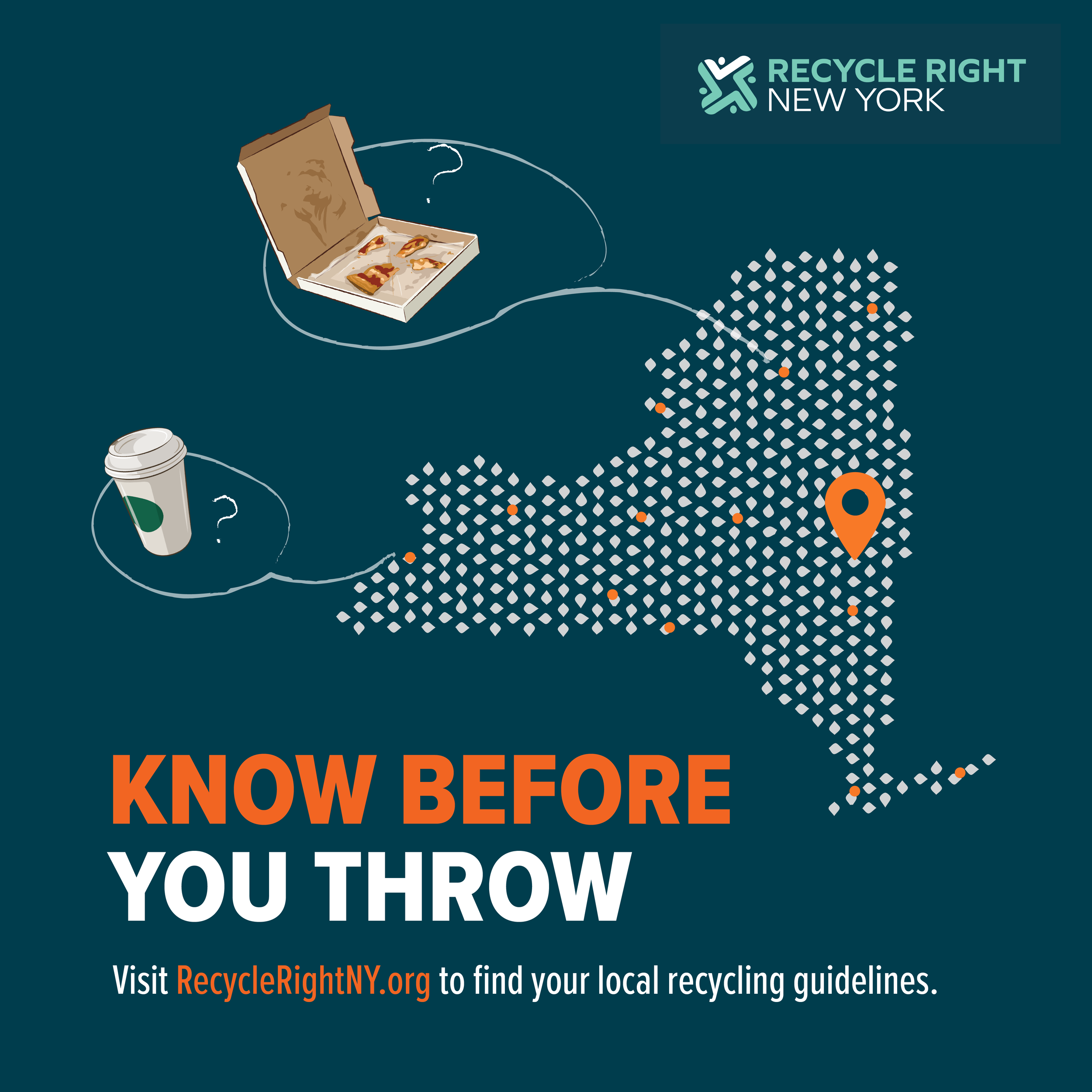 Credit: Illustrated graphics of the pizza box and coffee cup provided by Monroe County.