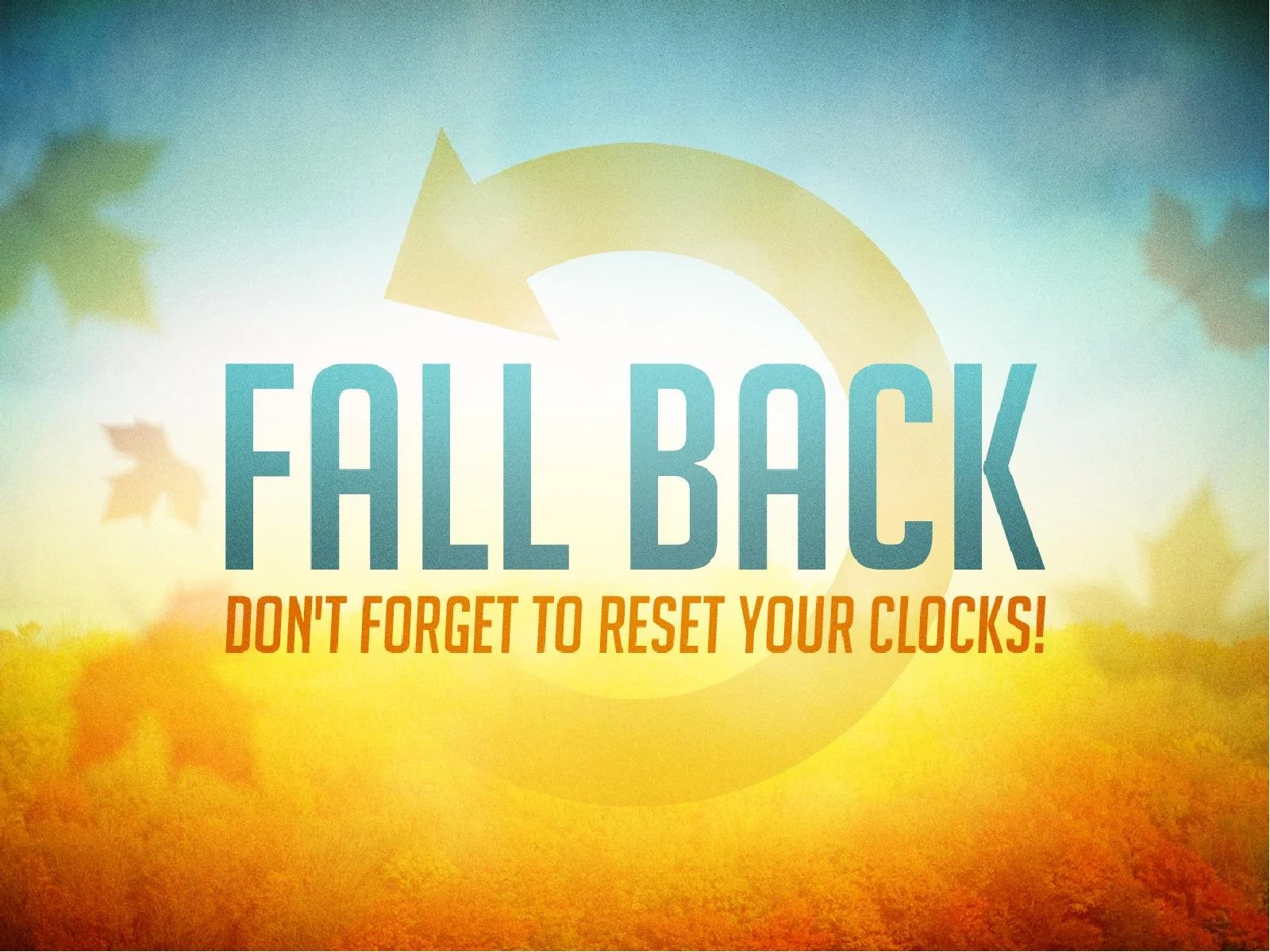Time Change!
