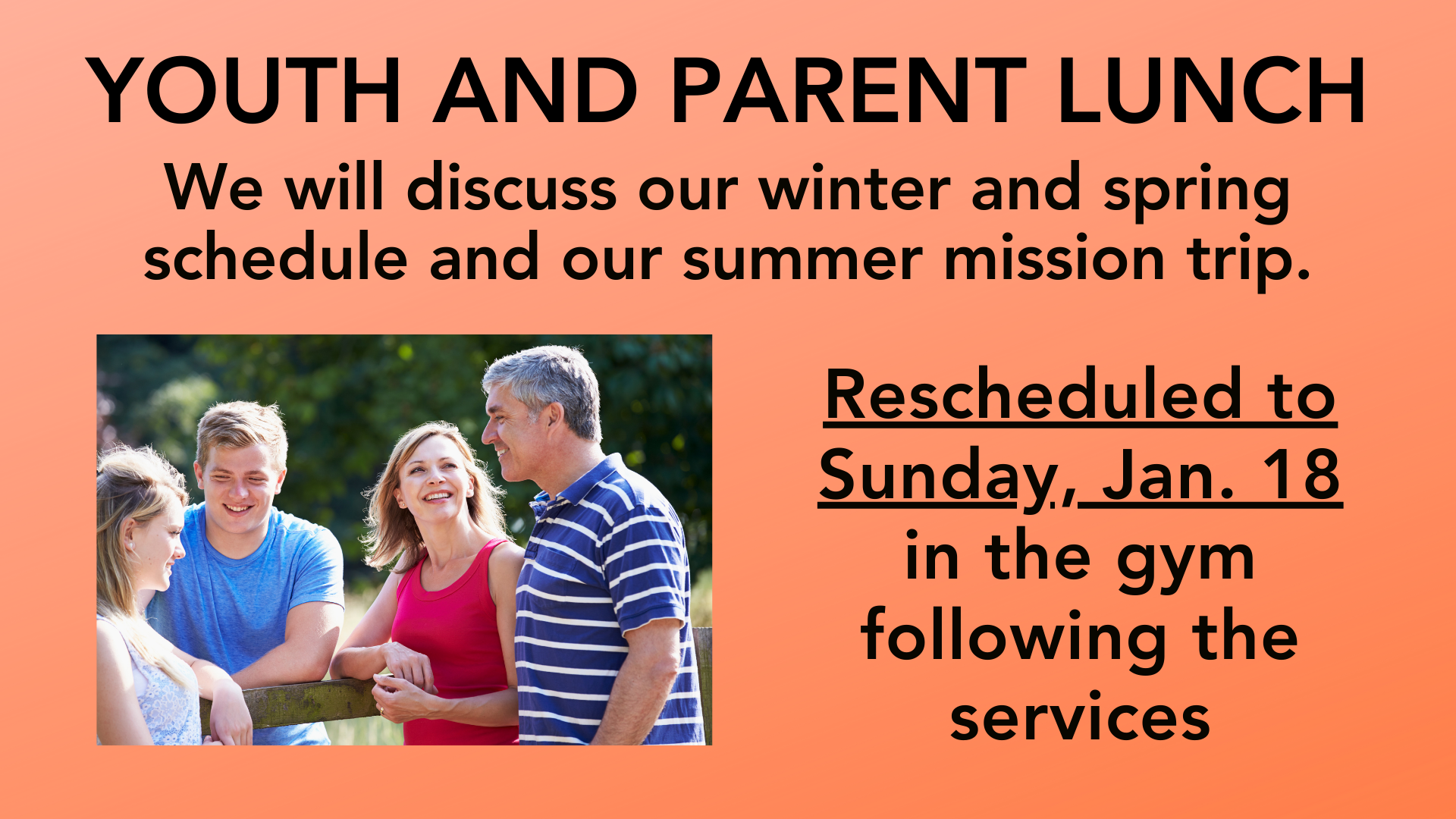Youth and Parent Luncheon