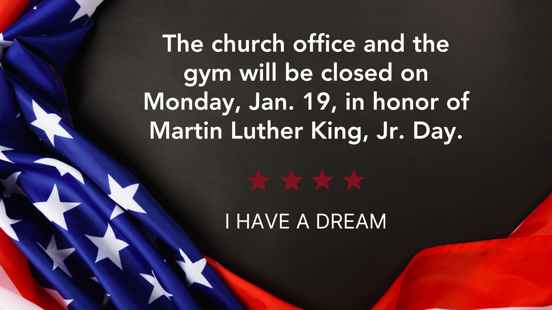 Church Office and Gym Closed