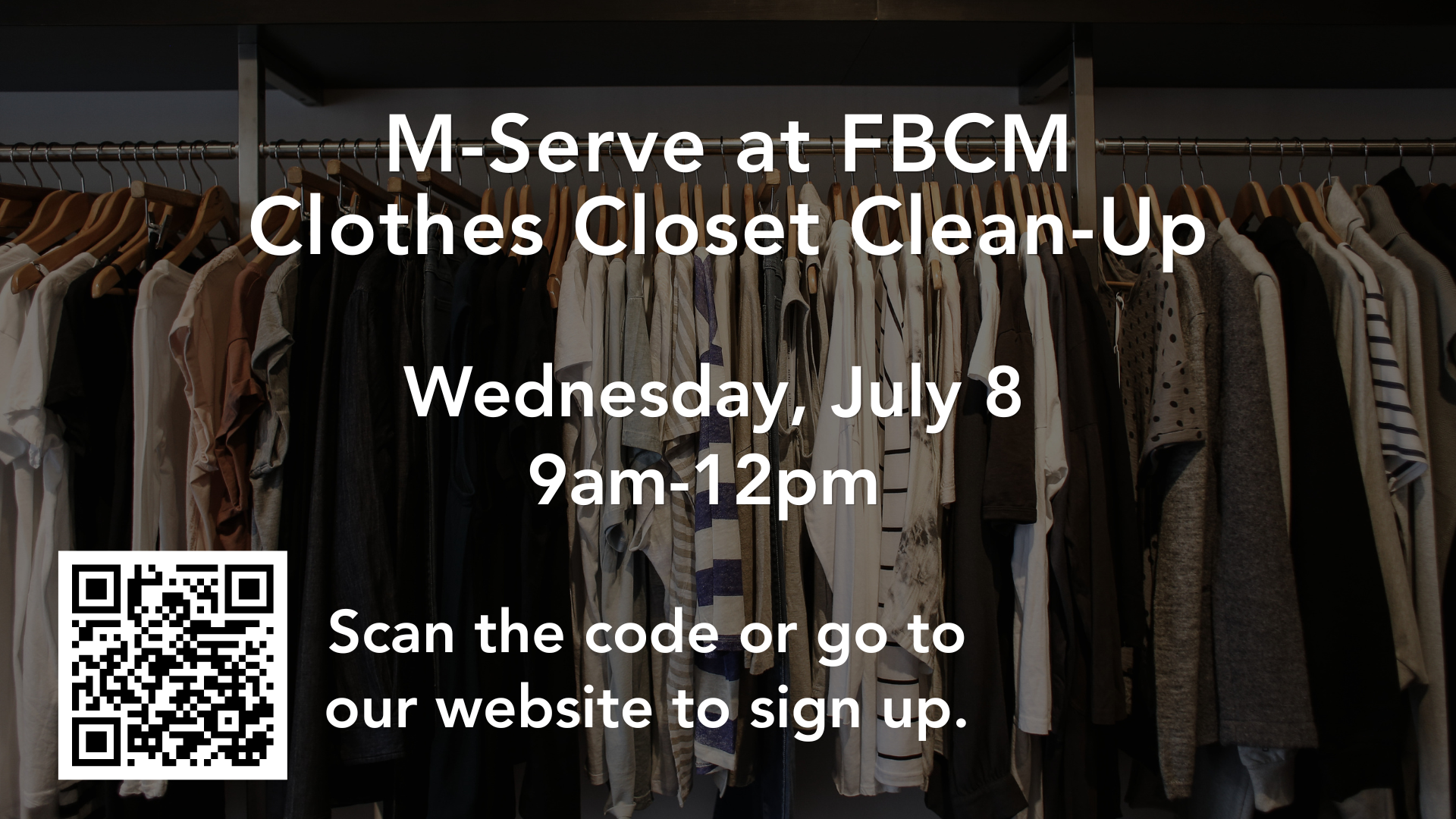 M-Serve at FBCM Clothes Closet Clean-Up