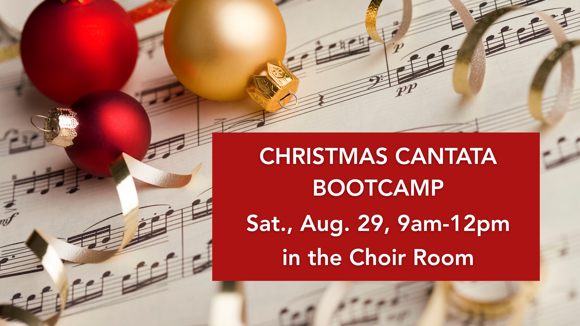 Christmas Cantata Bootcamp