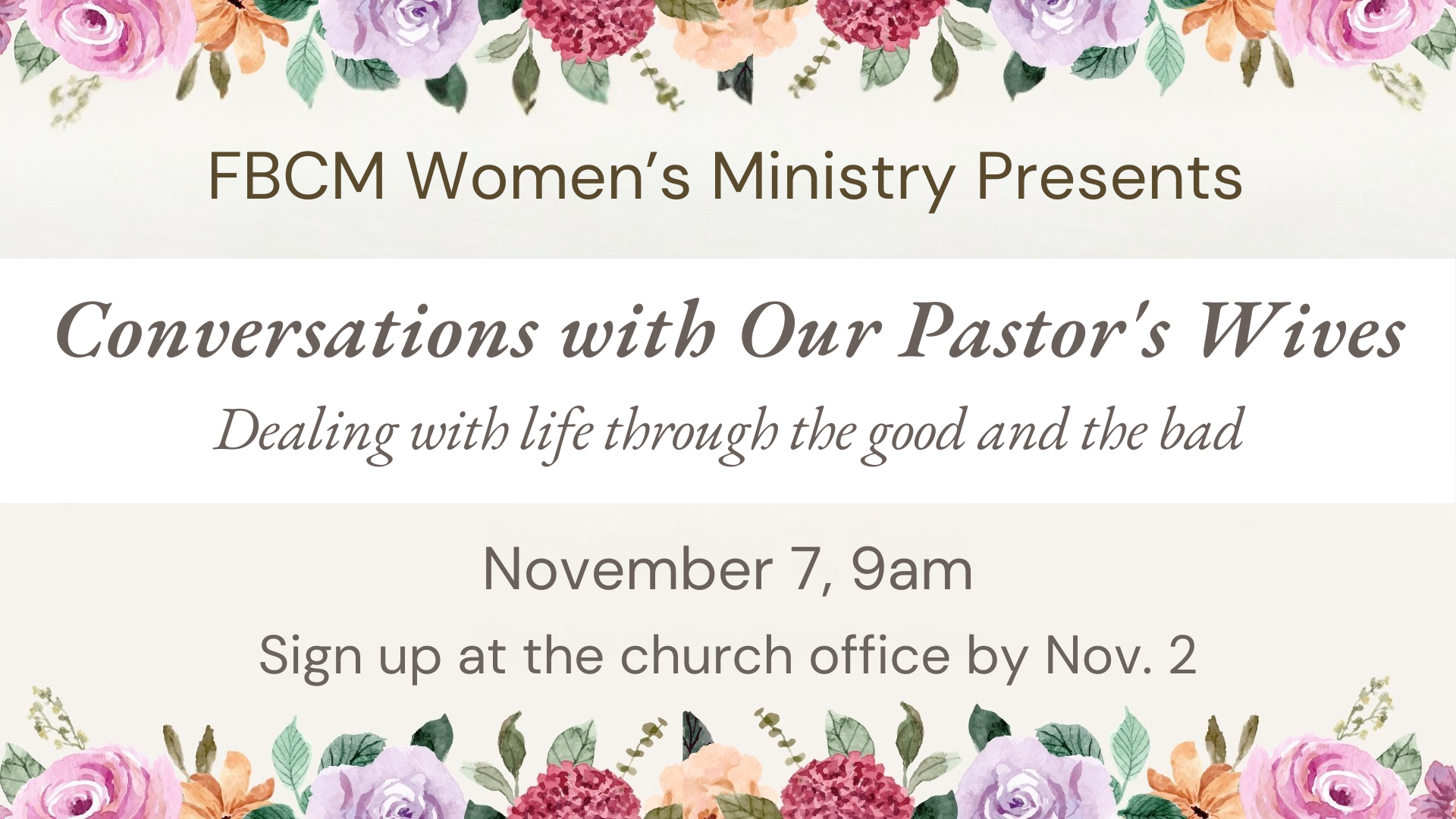 Women's Ministry Event