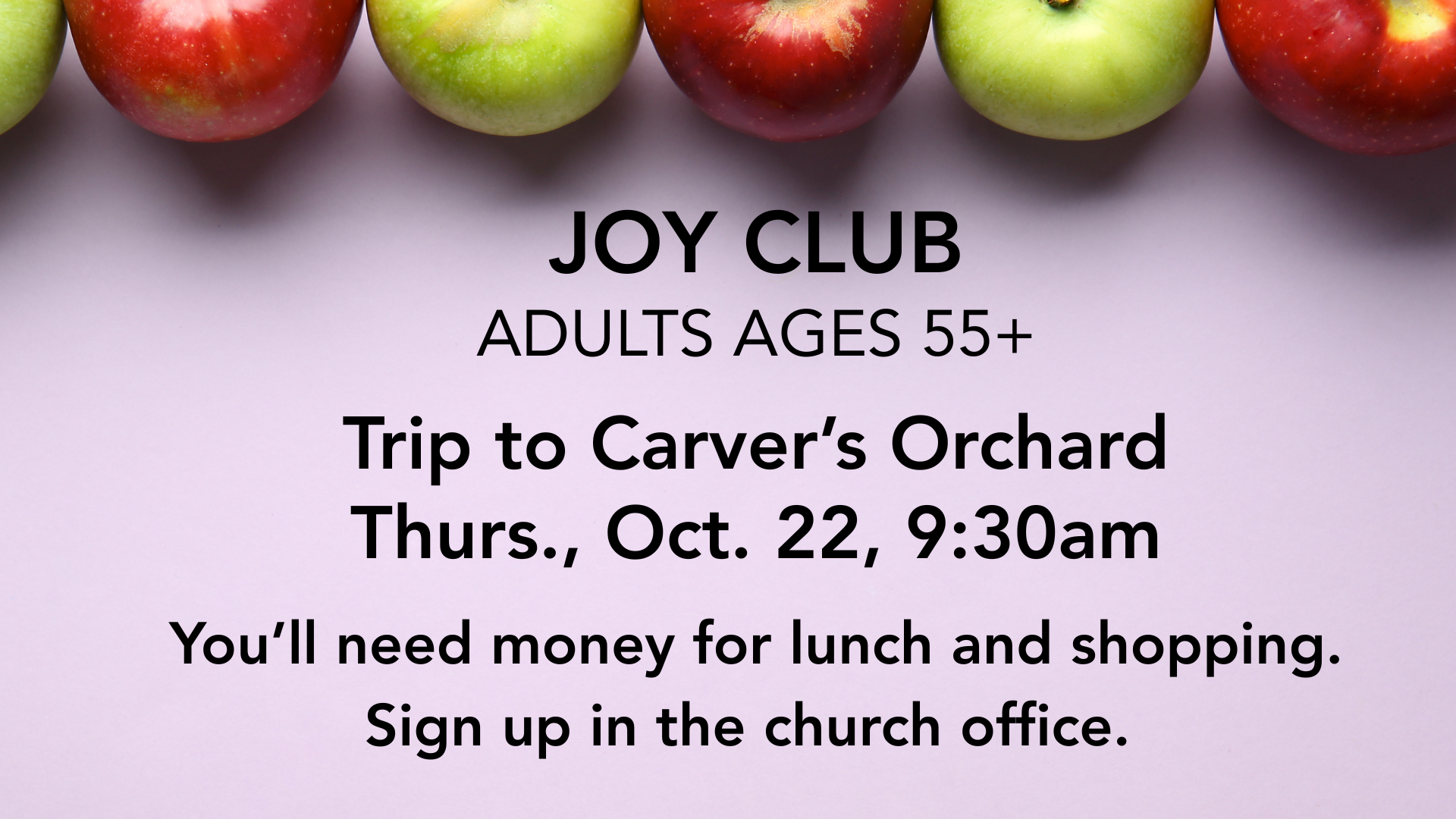 Joy Club Trip to Carver's Orchard