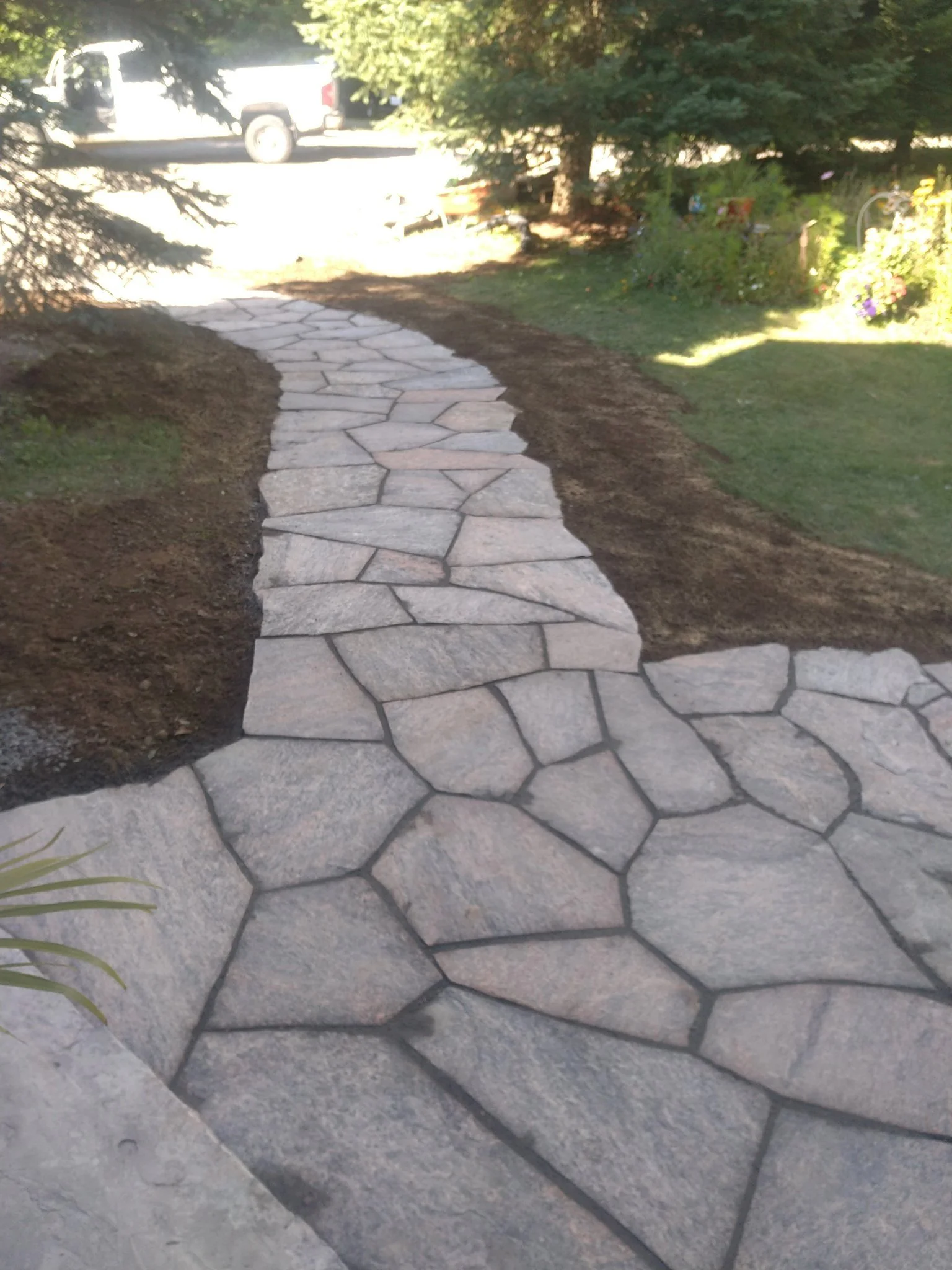 flagstone walkway
