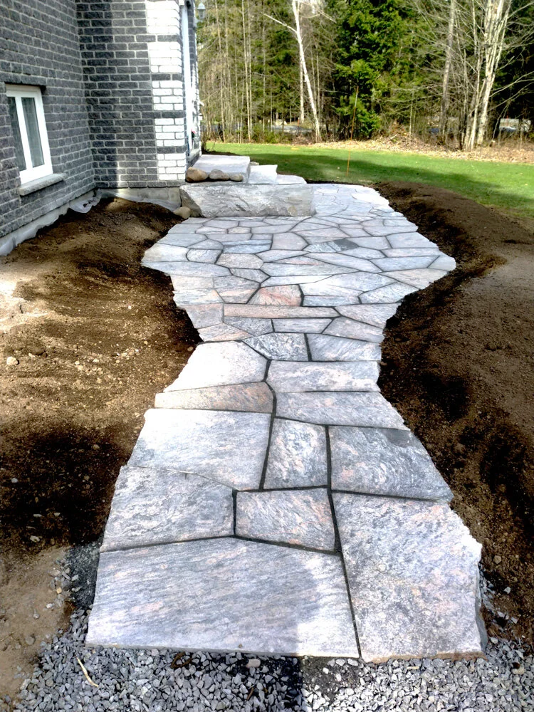 Beautiful flagstone walkway