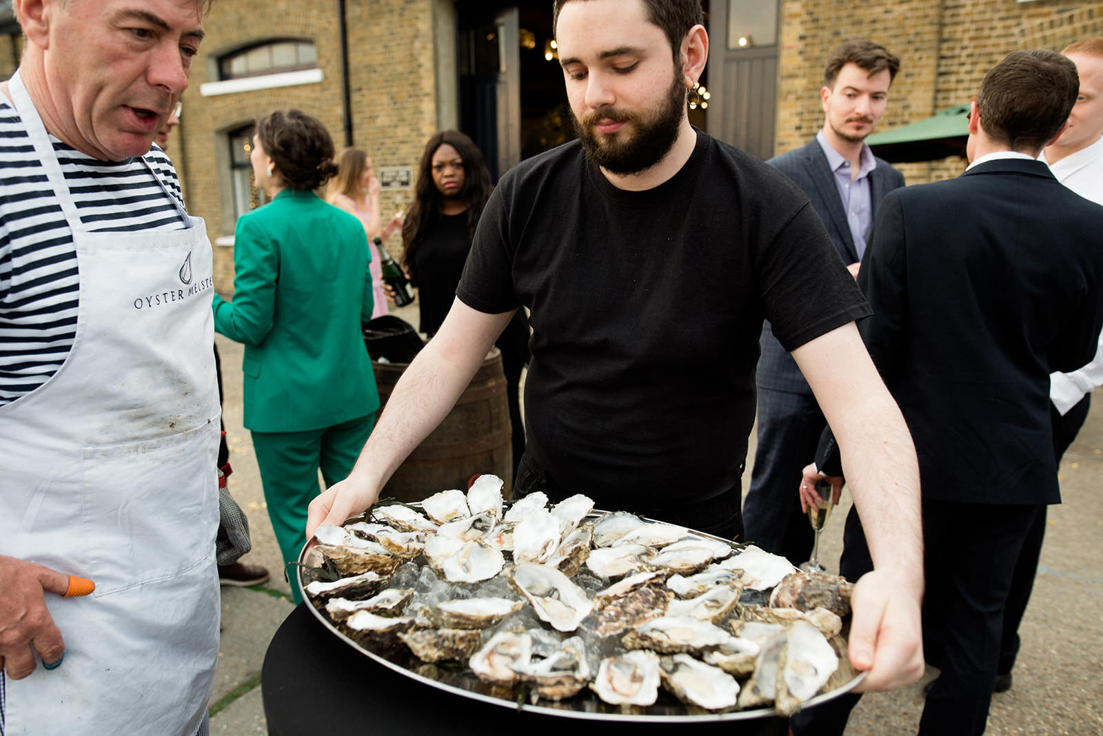 Oysters on the quayside at Trinity Buoy Wharf