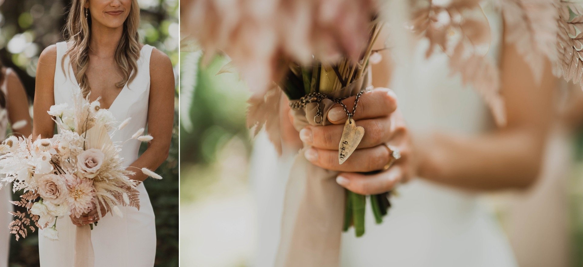 boho mauve MN wedding with dried flowers &amp; dahlias, Minneapolis florist
