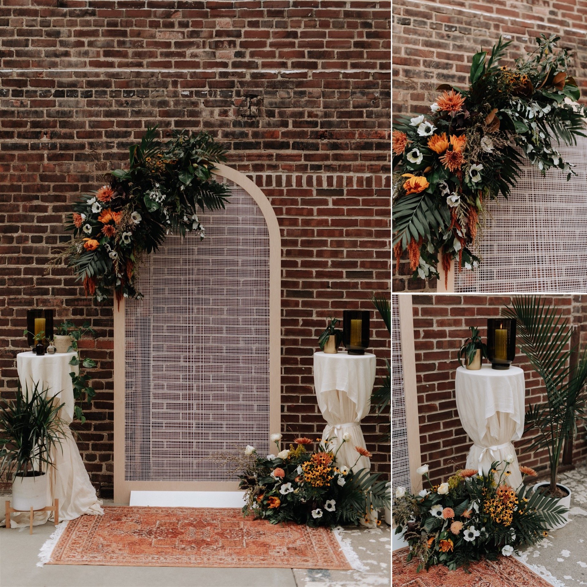 Fall Greek Inspired Ceremony Arch at Hall of Kings in Minneapolis, MN
