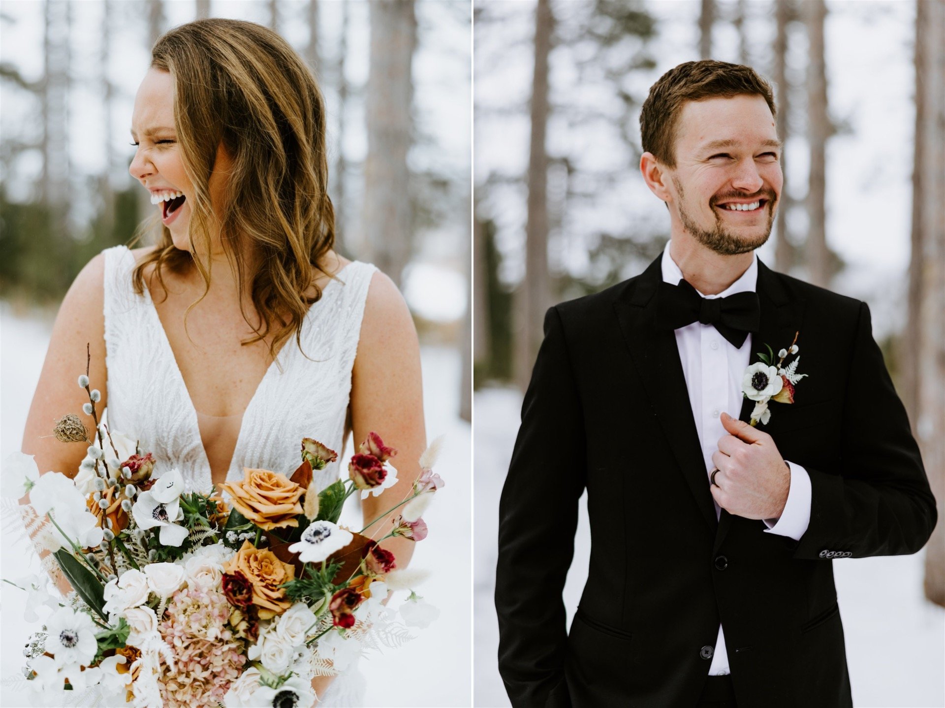 Pinewood Winter Wedding with Lahzeh Photography