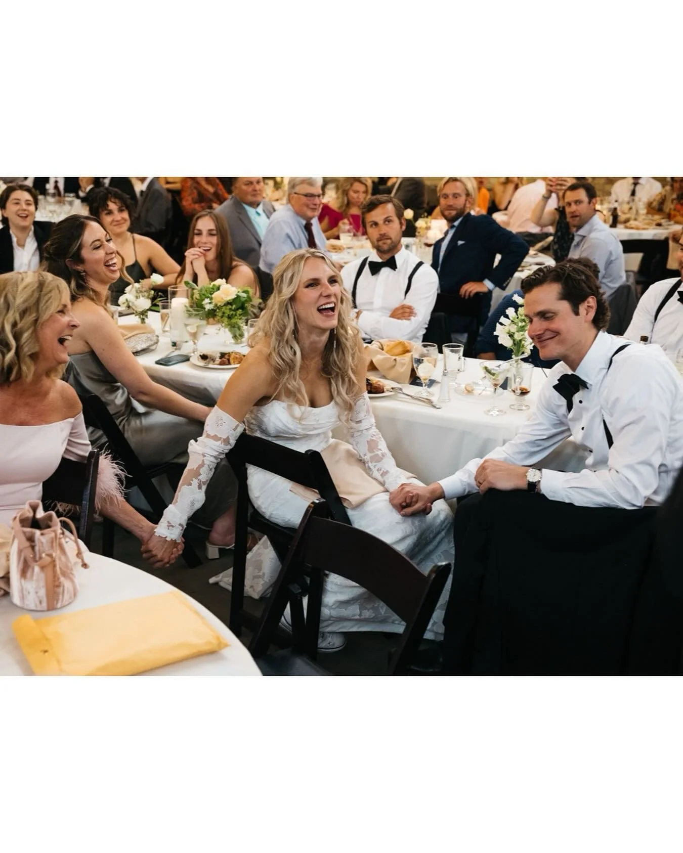 Editing the photos from Liz + Andy&rsquo;s recent wedding, and had to stop to share this one. Speeches are often a favorite part of a wedding for me, but watching these two listen to Liz&rsquo;s father while she held her mom &amp; husband&rsquo;s han