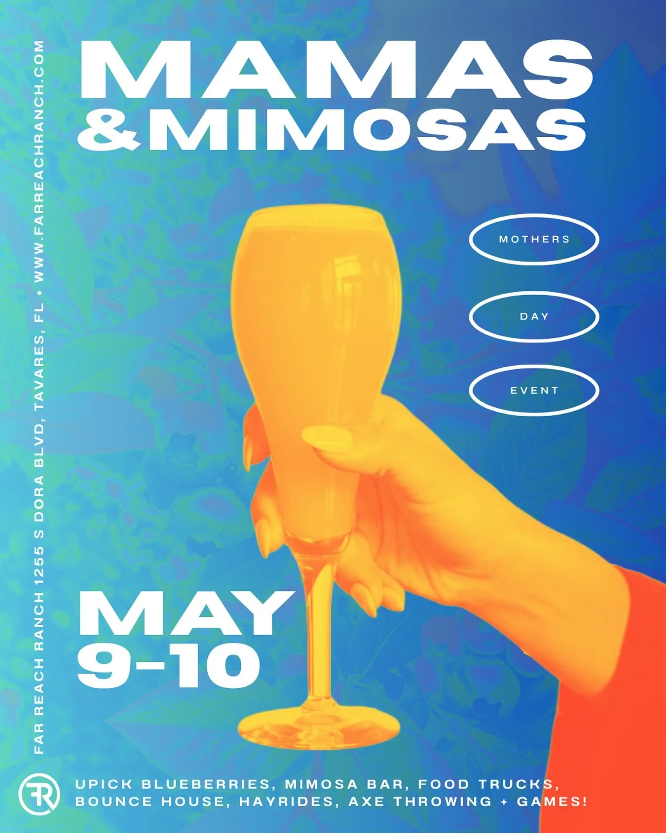 Mark your calendars for our annual Mother&rsquo;s Day event!

Mimosa bar, delicious blueberry, cocktails, music, food and UPICK! 🫐 

This is a this is a free event! 🩷
