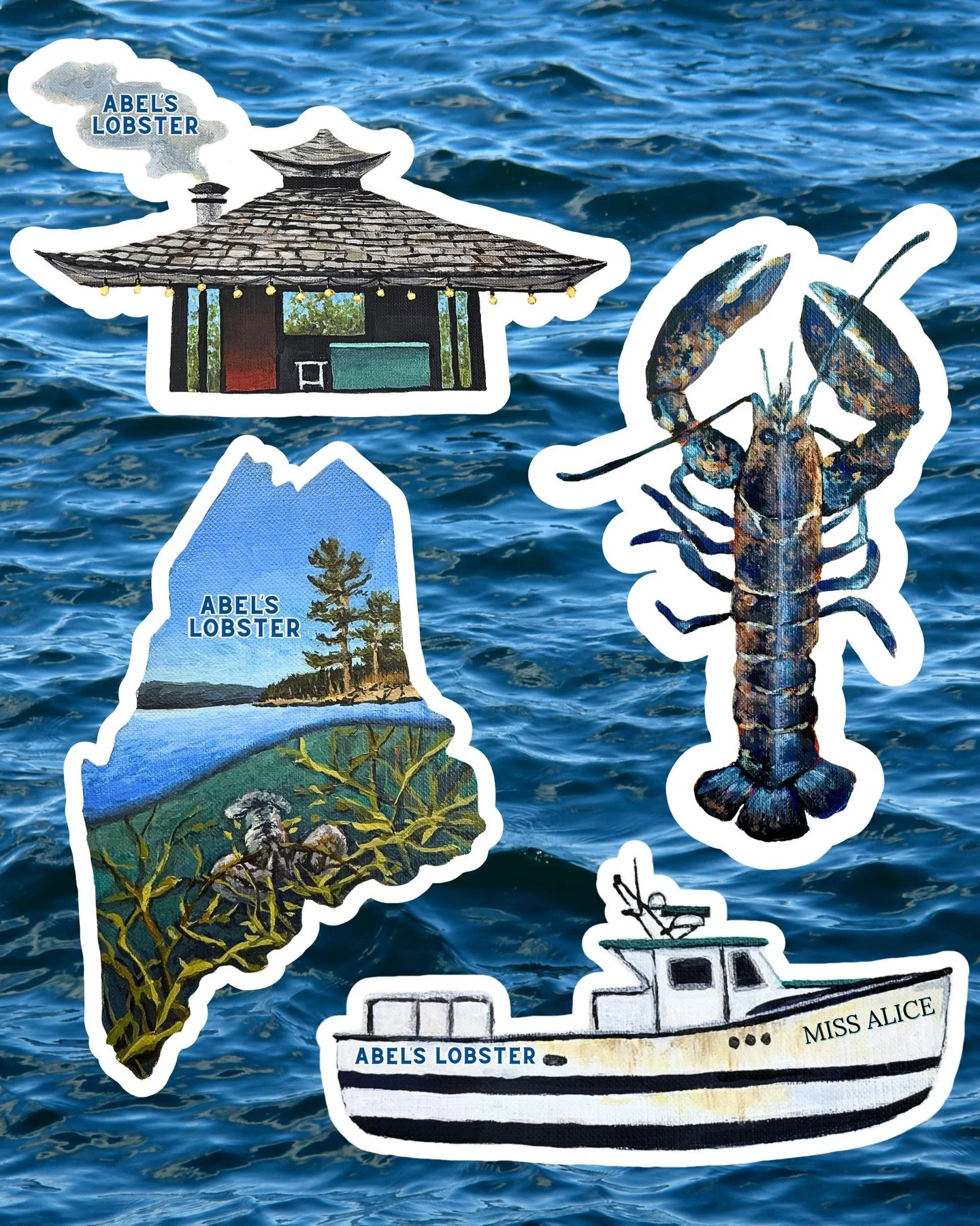 We worked with local artist @mariahreading to create custom hand painted stickers for this upcoming season. Thank you so much Mariah, they&rsquo;re so beautiful!