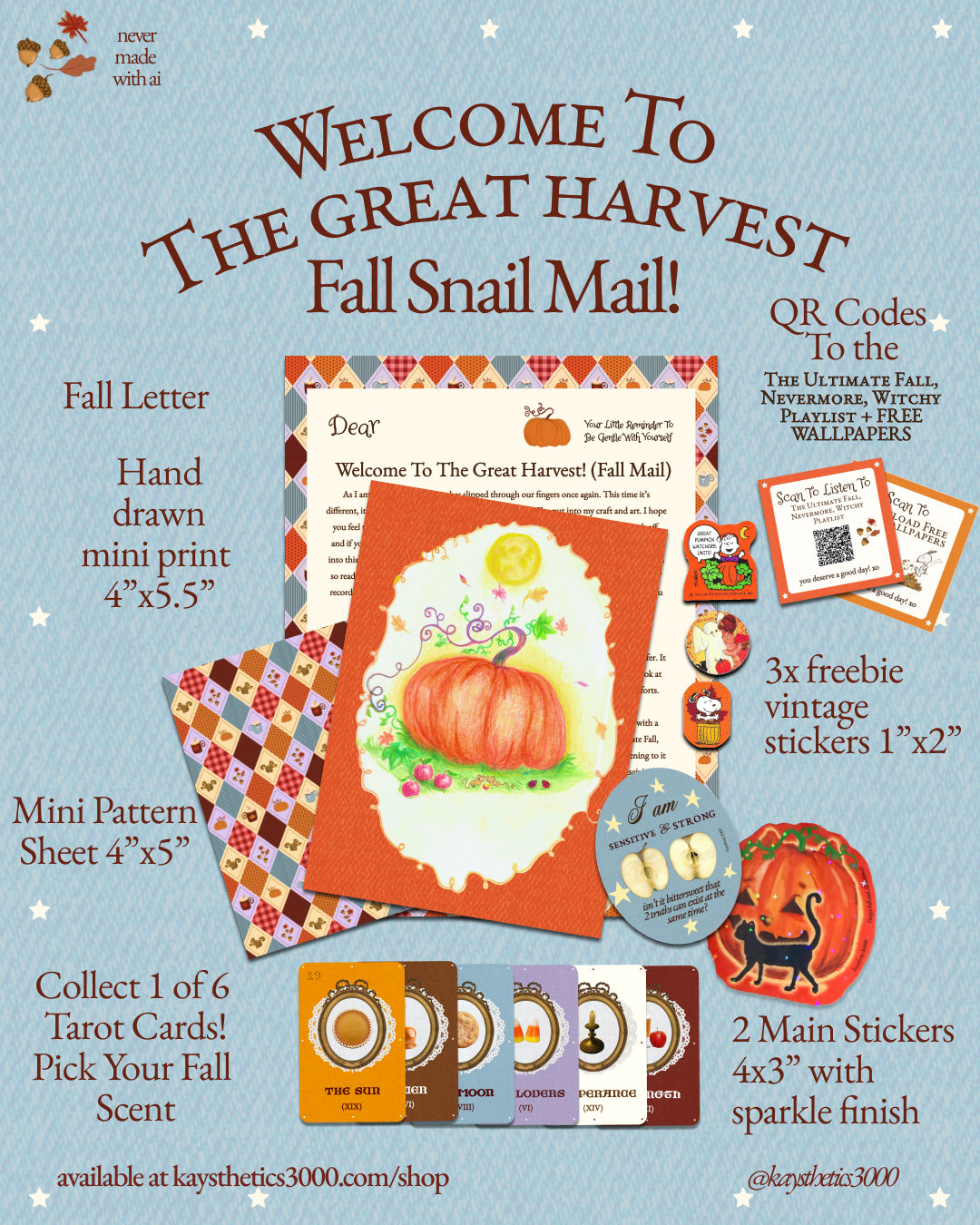 2026 Fall Mail Club 🍂🎃💌 Smell Fall in your mailbox! Only 20 Available Snail Mail Bundles 🕯️ Choose your own wax seal scent! A Cozy Fall Snail Mail Club for Fall created by Kaysthetics3000