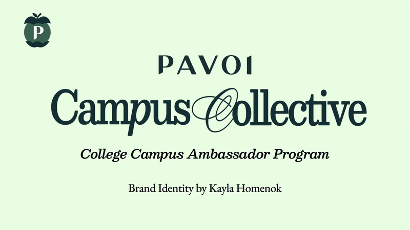 2024 Brand Identity: Pavoi Campus Collective College Ambassador Program