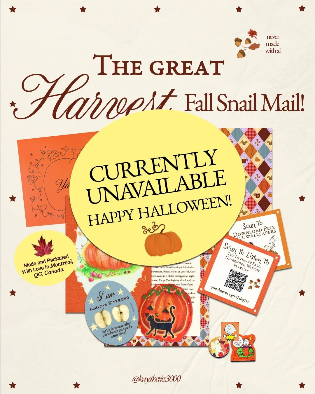 2026 Fall Mail Club 🍂🎃💌 Pick Fall scent cozy in your mailbox! Only 2 Available Snail Mail Bundles left 🕯️ Choose your own wax seal scent! A Cozy Fall Snail Mail Club for Fall.