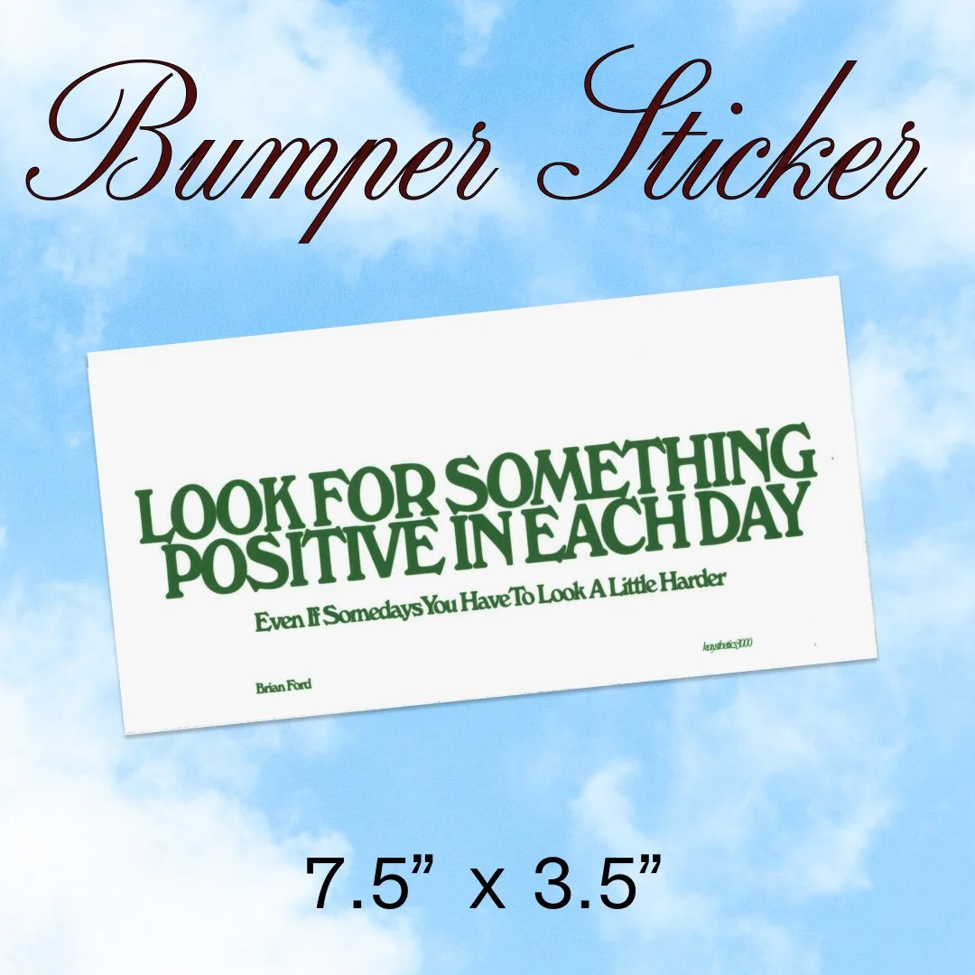 Look For Something Positive in Each Day Bumper Sticker 7.5” x 3.5”. Lettermail Untracked
