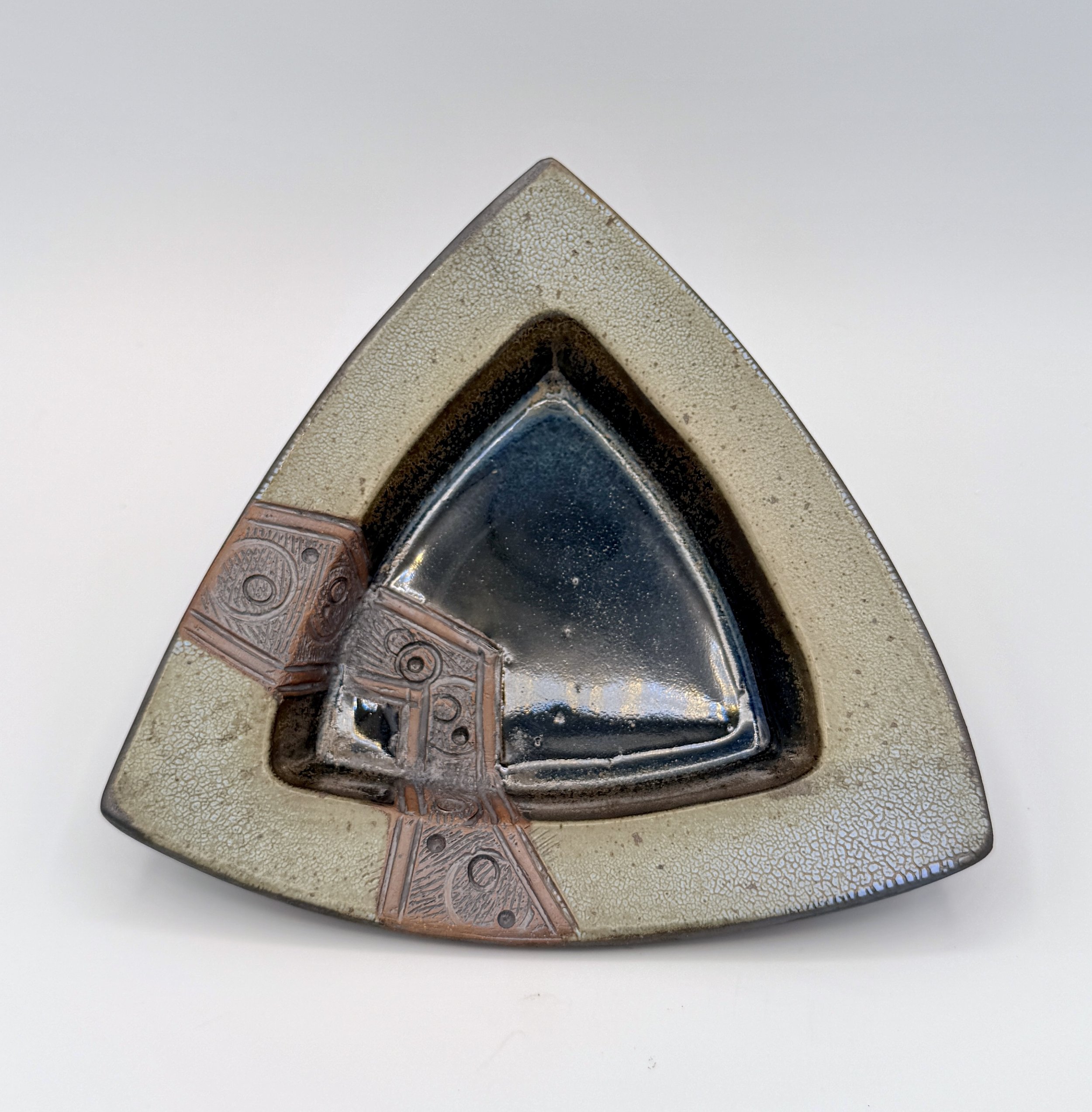 Triangular Pickle Tray Blue