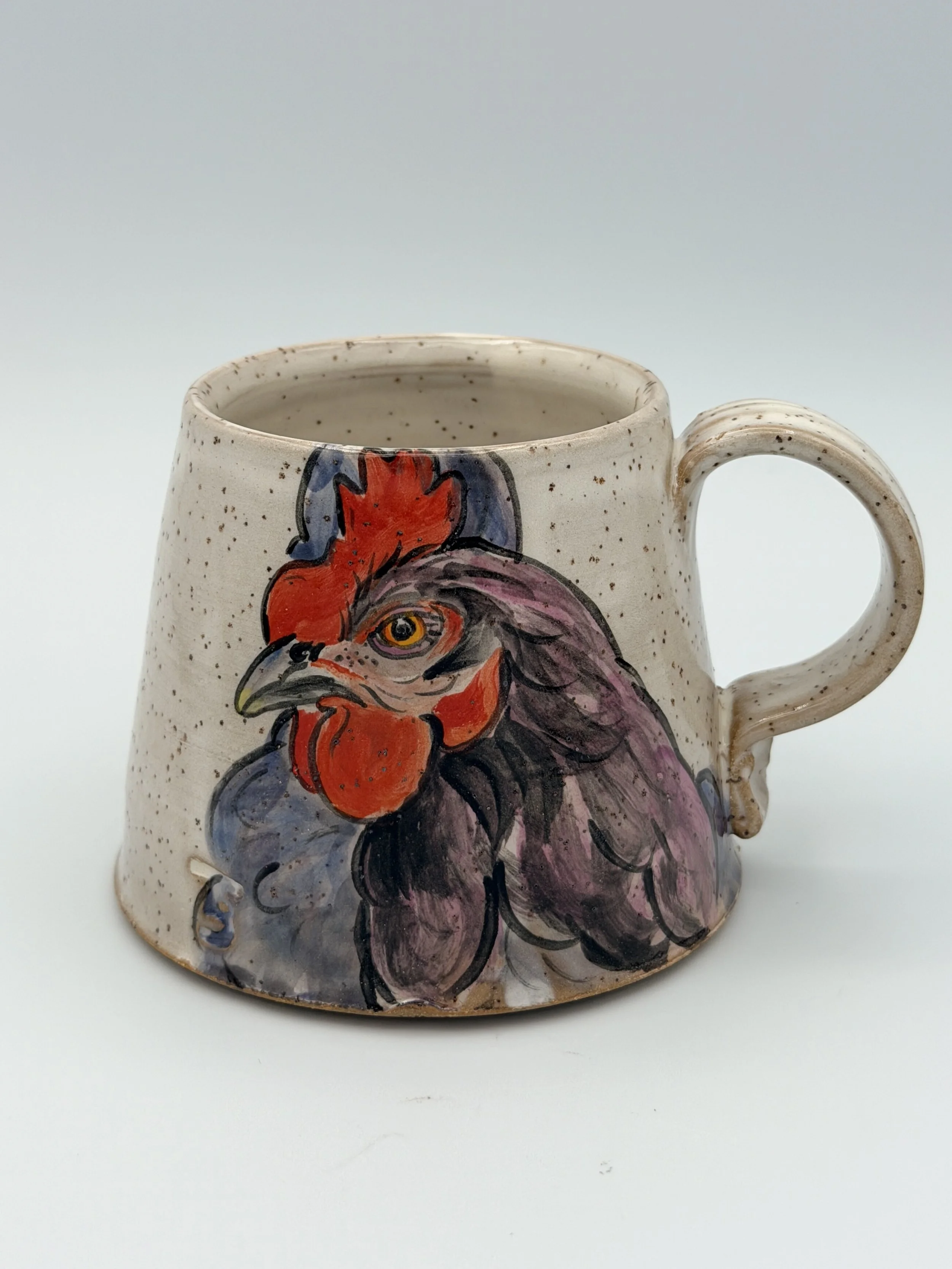 Lavender Blue Feather Mug