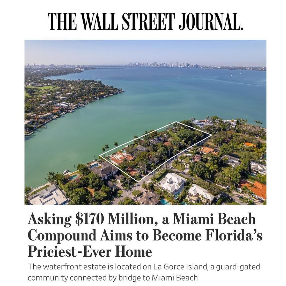 Proud of Team 1 OAK Studios for capturing this spectacular compound on La Gorce Island in Miami Beach! Cheers to @jillszederbeach on this ✨Record Breaking✨ listing! 
.

📩: booking@1oakstudios.com ⁠
📞: 786.308.7441⁠
.⁠
.⁠
.⁠
⁠
#1oakstudios #realesta