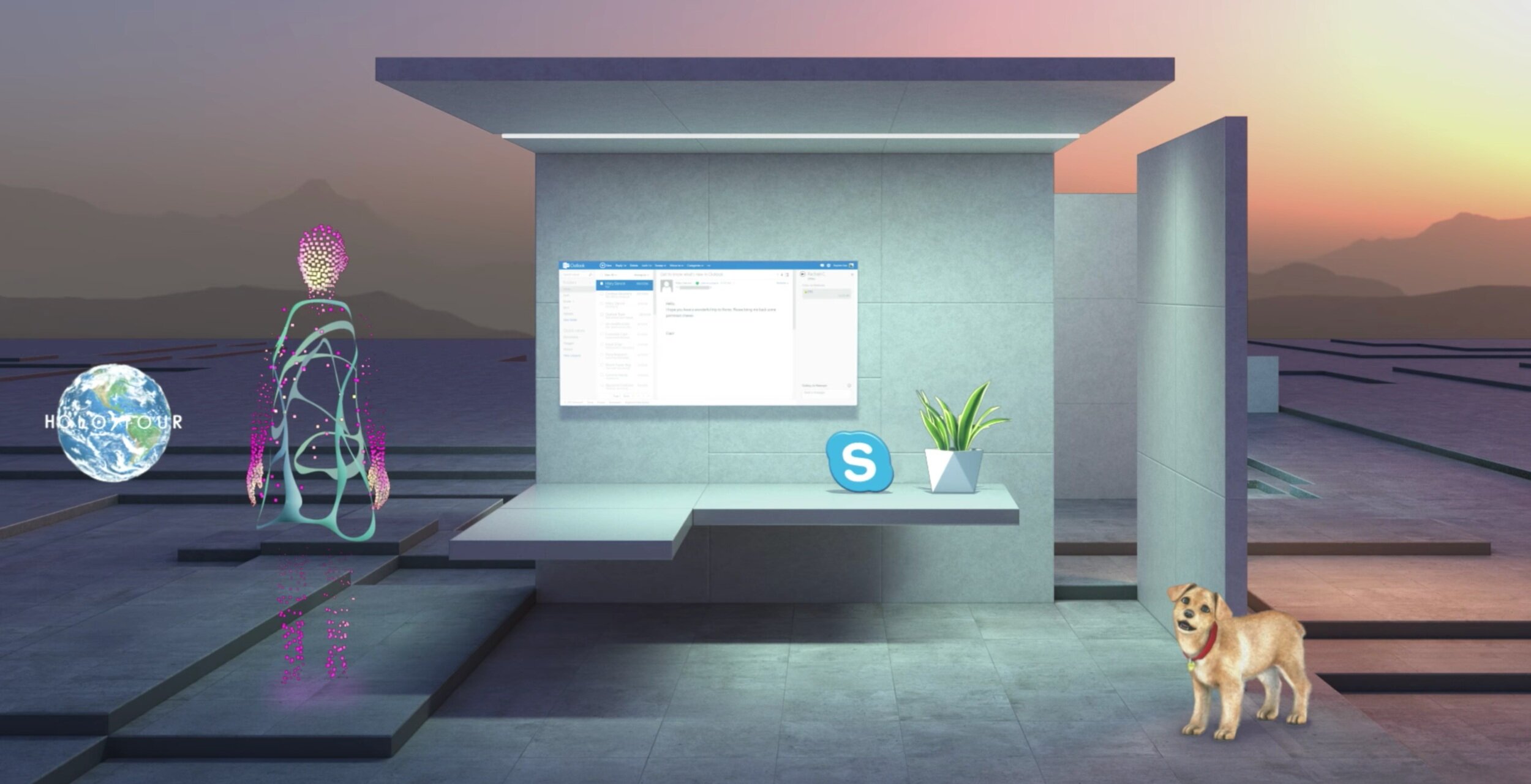 ā Virtual Objects, Human Avatars and Spaces