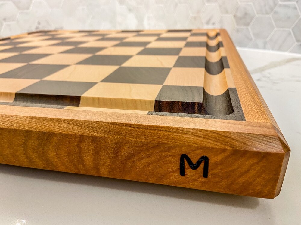 Chessboard Style Wooden Cutting Board & Cheese Board – Sew and Saw