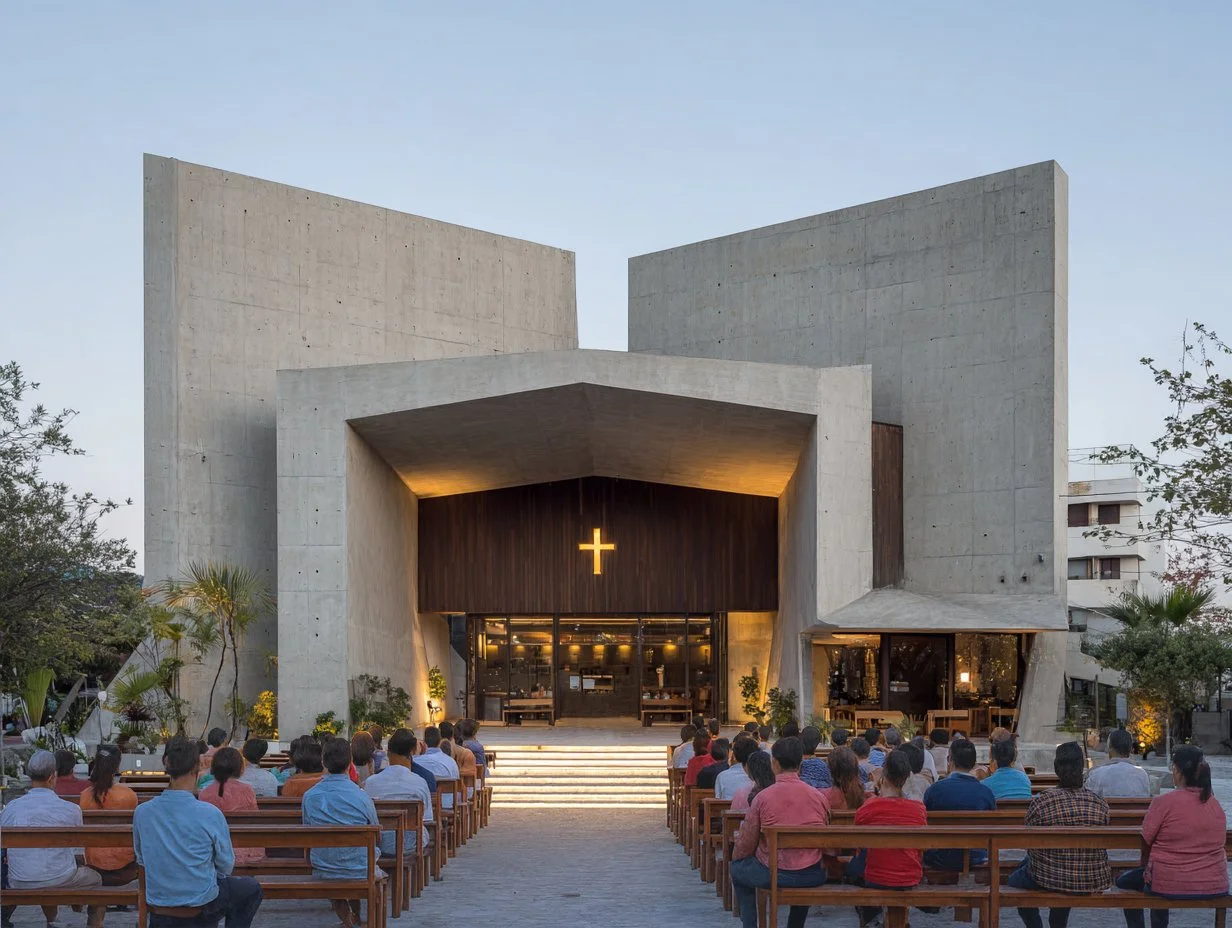 La visita permitió descubrir que la necesidad no era una capilla más grande, sino una mejor integración entre el espacio interior y exterior para acoger a una comunidad más numerosa.