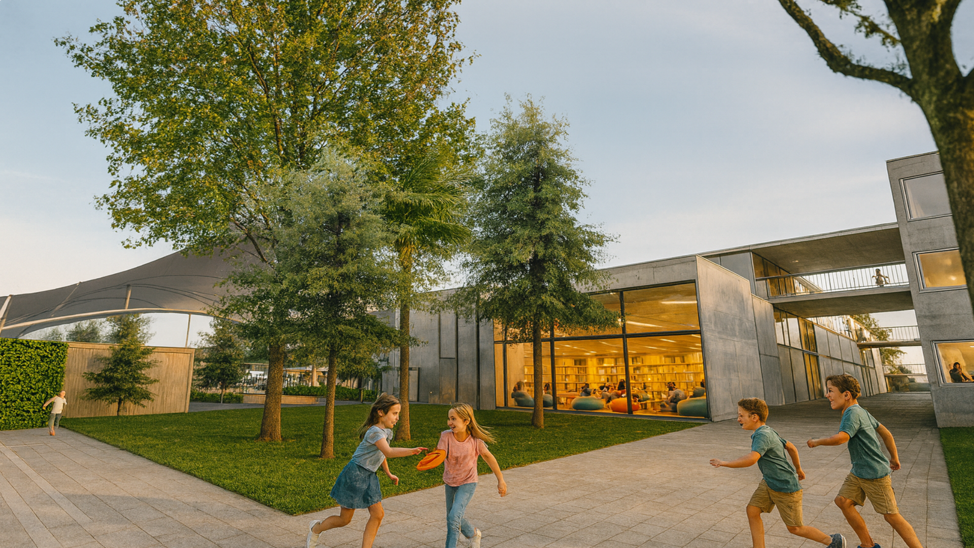 La biblioteca como parte de la vida cotidiana
Tradicionalmente, las bibliotecas suelen ubicarse en las zonas más aisladas de los colegios bajo la premisa de que el silencio y la concentración dependen principalmente de la distancia respecto a los esp