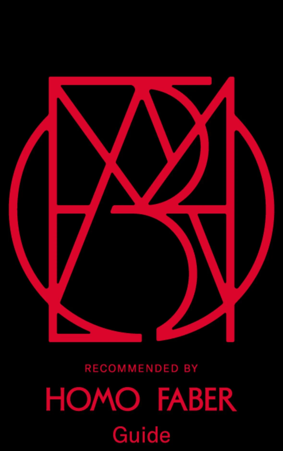 homo Faber guide logo red and black