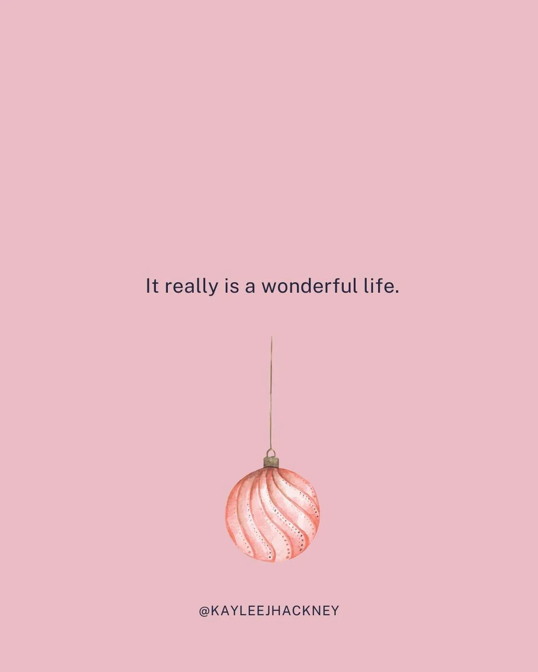 In the hustle and bustle of the holiday season, it can be easy to get overwhelmed by the busyness of it all.

Here's your reminder to set your phone down, look around you, and see how truly blessed you are.

It really is a wonderful life 💕