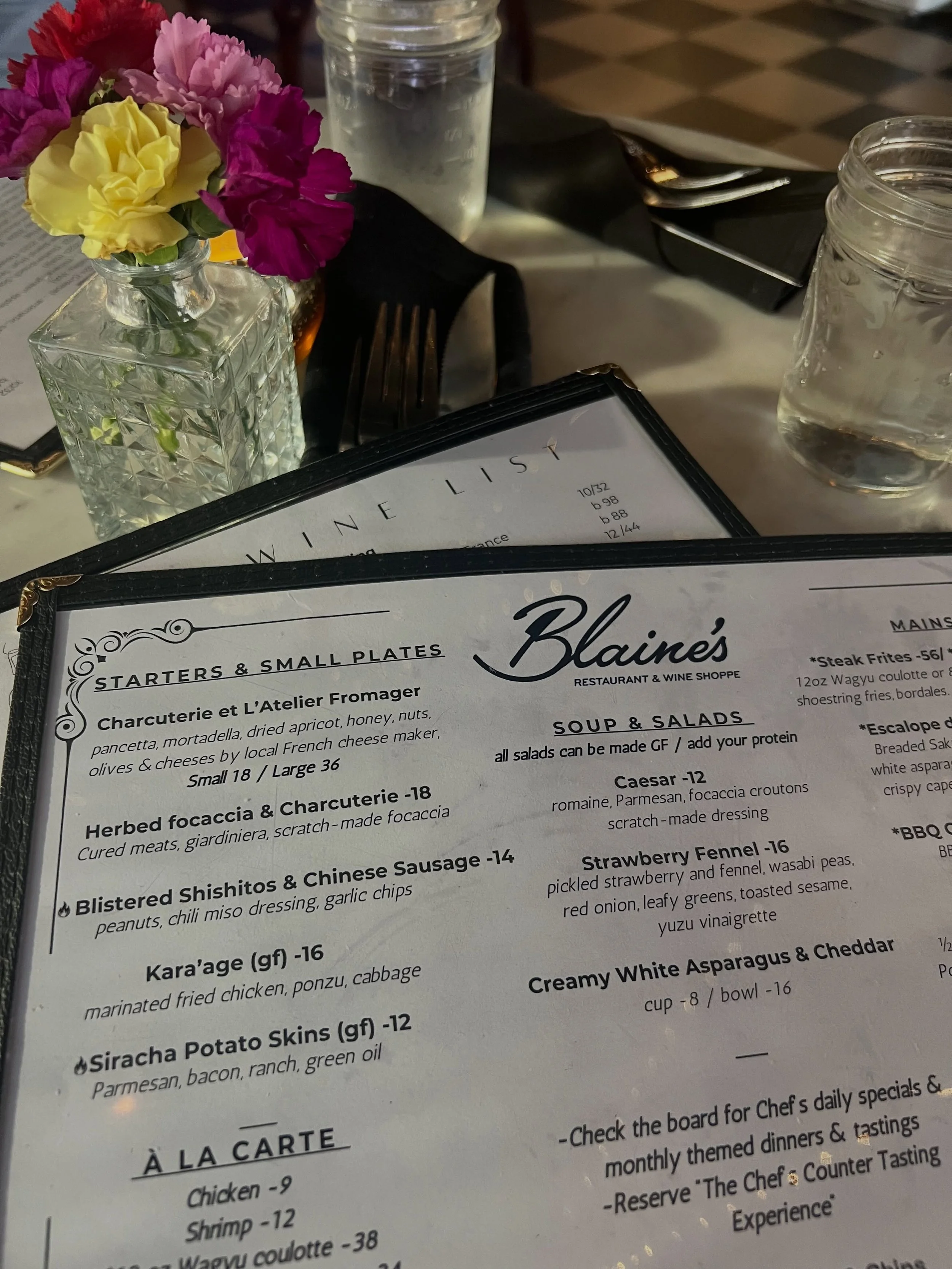 Date night at Blaine&rsquo;s - my new favorite local spot 💕 

Delicious food, tried a new wine (from Greece!), and thoroughly enjoyed a few hours together. 🥂