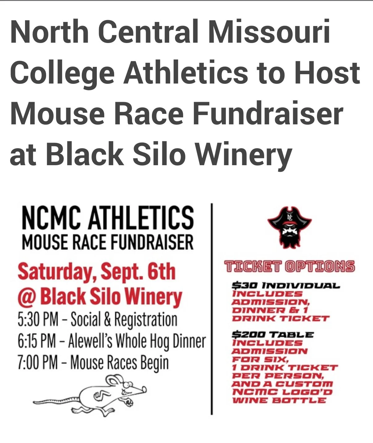 NCMC Mouse Race