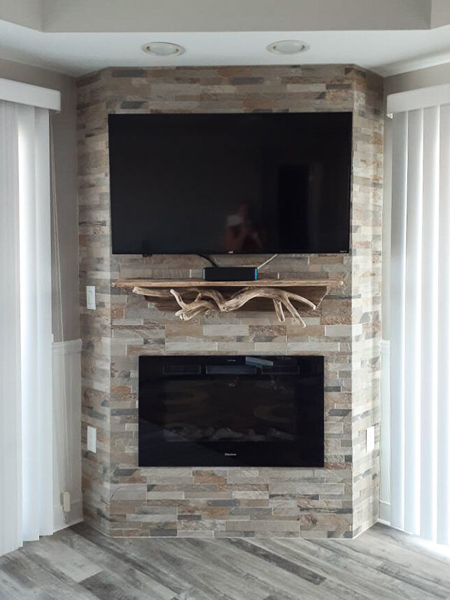 Driftwood Fireplace Mantles MADE TO ORDER — Built on the Rock Driftwood