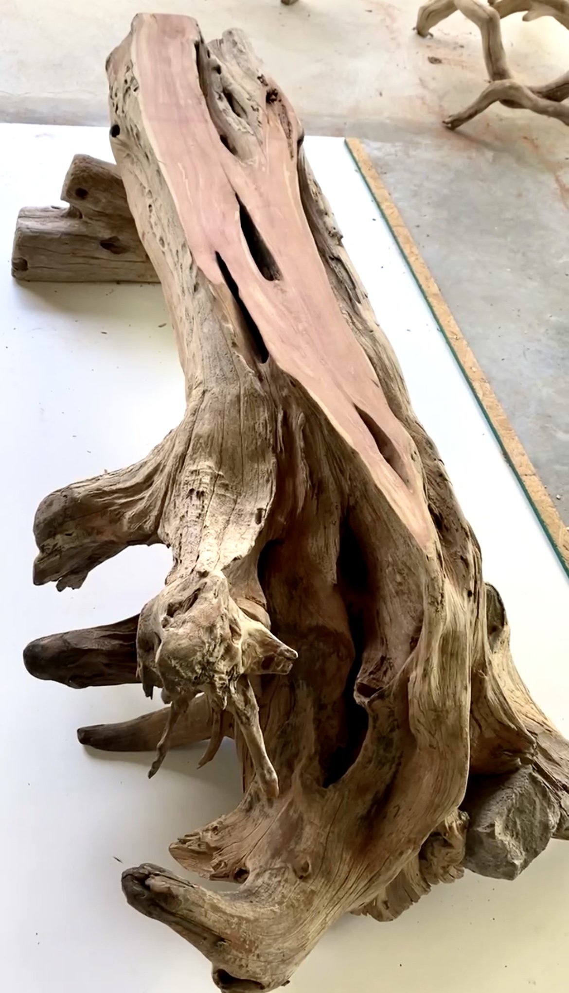 Cedar Driftwood Bench — Built on the Rock Driftwood