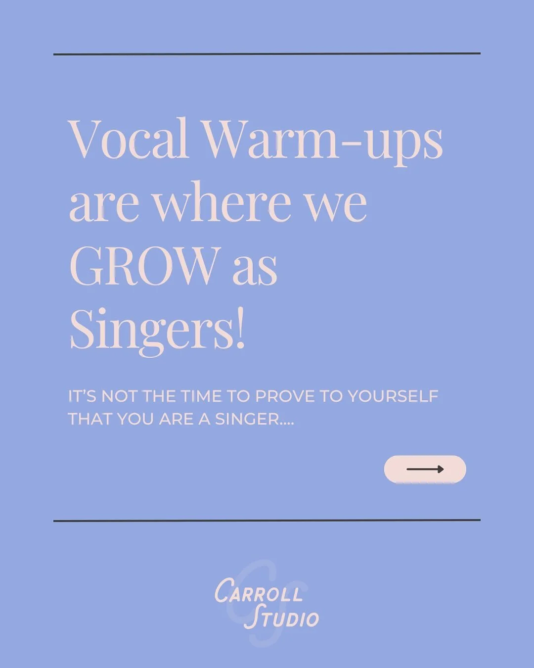 I always tell my students how I felt so much vocal strain as a young singer, and never once told my coaches. I internalized people pleasing at such a young age and it slowly started to steal my love for singing. That is why I am SO passionate about e