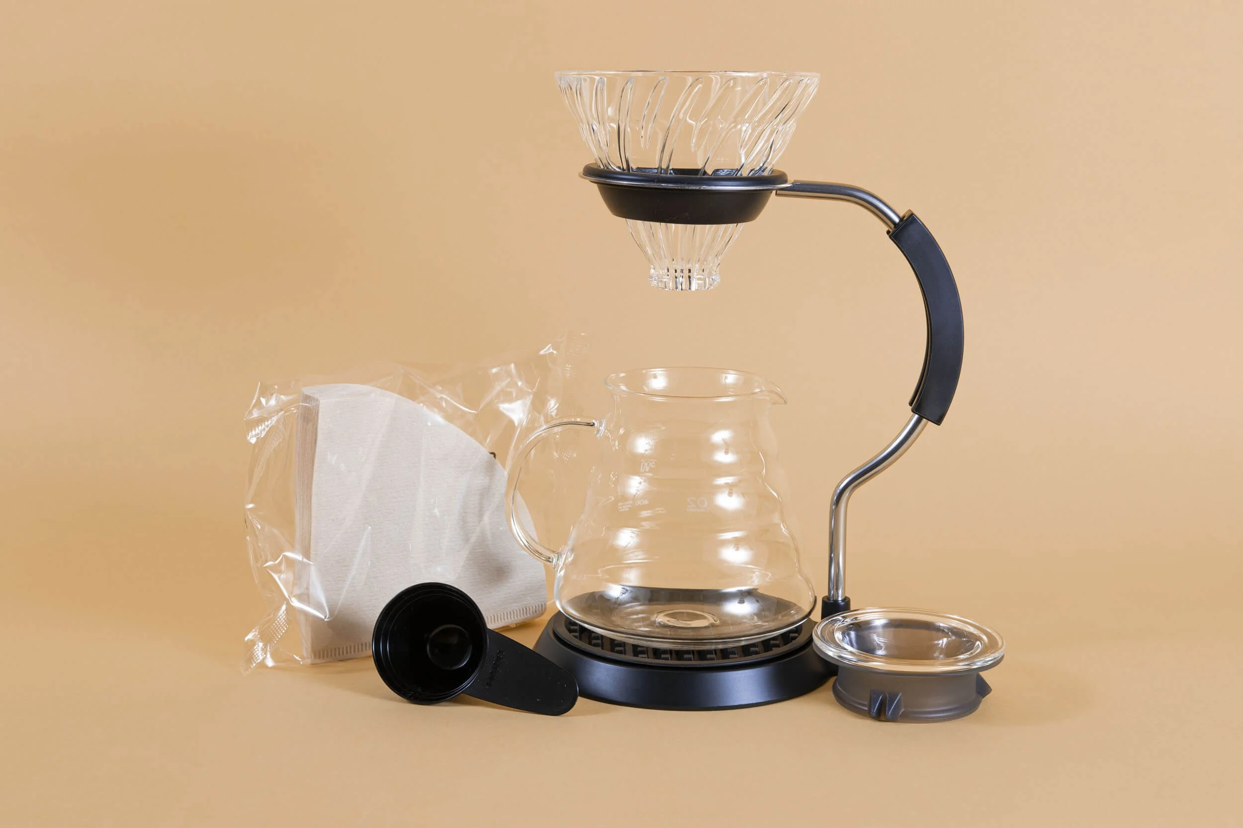 Hario V60 Arm Stand with Glass Dripper Pour Over Set