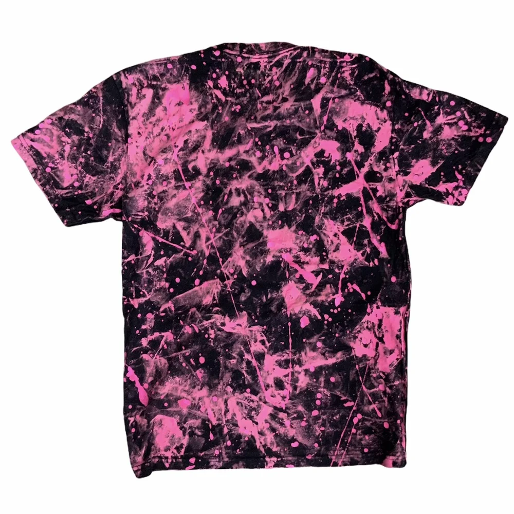 ●PINK PINEAPPLE● DOTTY RIBBON SHIRRING TSHIRTBLACK m1037_1 ZXZY Women Pineapple Printed Lapel Collar Half Sleeves