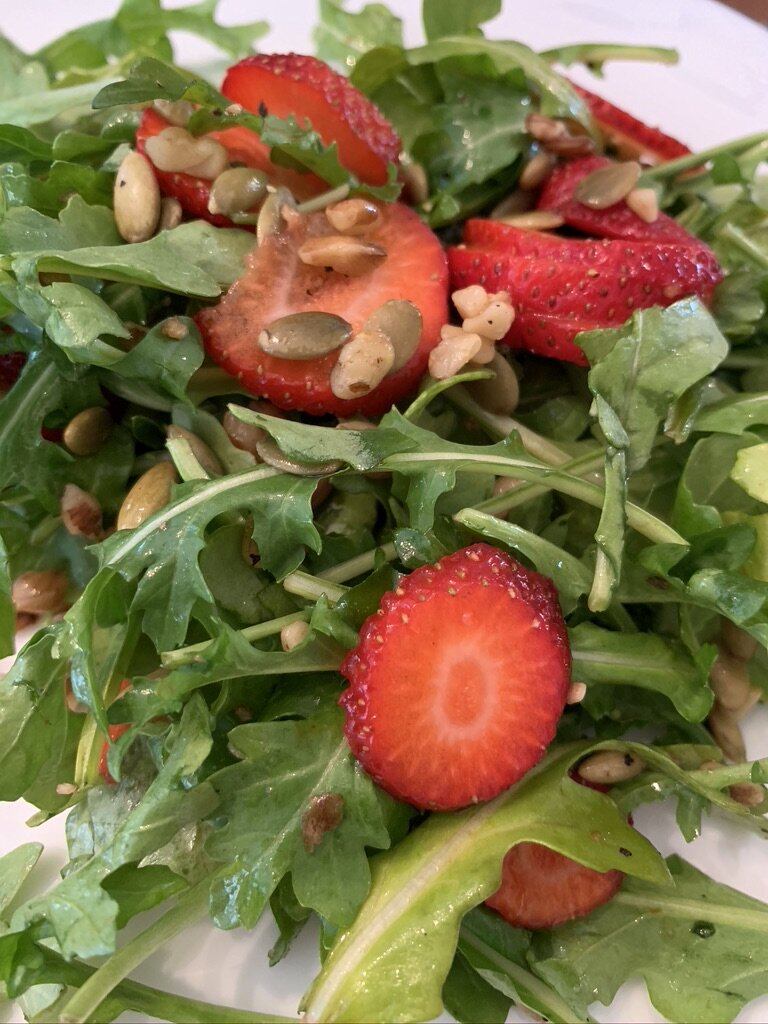 Strawberry Arugula Salad with Balsamic Fig Dressing
