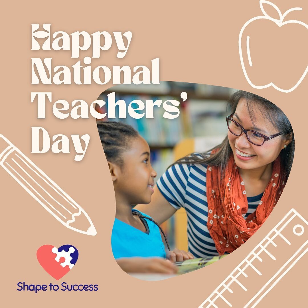 Happy National Teachers&rsquo; Day!

Giving a huge shout out to all of the amazing educators out there #nationalteachersday 

#ShapetoSuccess #tintonfalls #autismnj #monmouthcountynj #aba #abatherapist #abatherapyworks #bcba #centralnj #tintonfallsnj