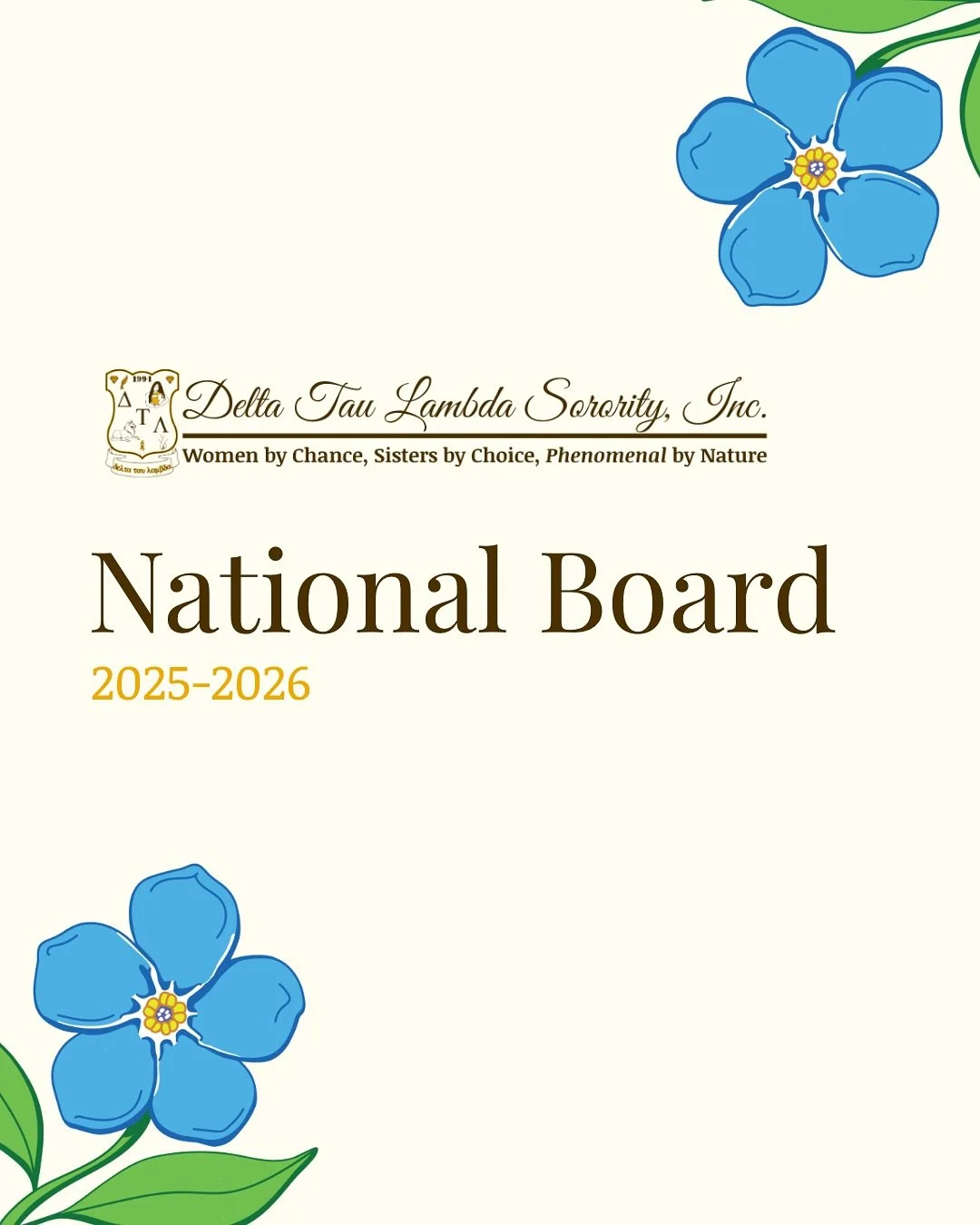✨ Announcing the 2025&ndash;2026 National Board!
As we begin a new fiscal year, we proudly recognize the sisters who will lead Delta Tau Lambda Sorority, Inc. with vision, integrity, and strength. Their dedication to service, scholarship, and sisterh