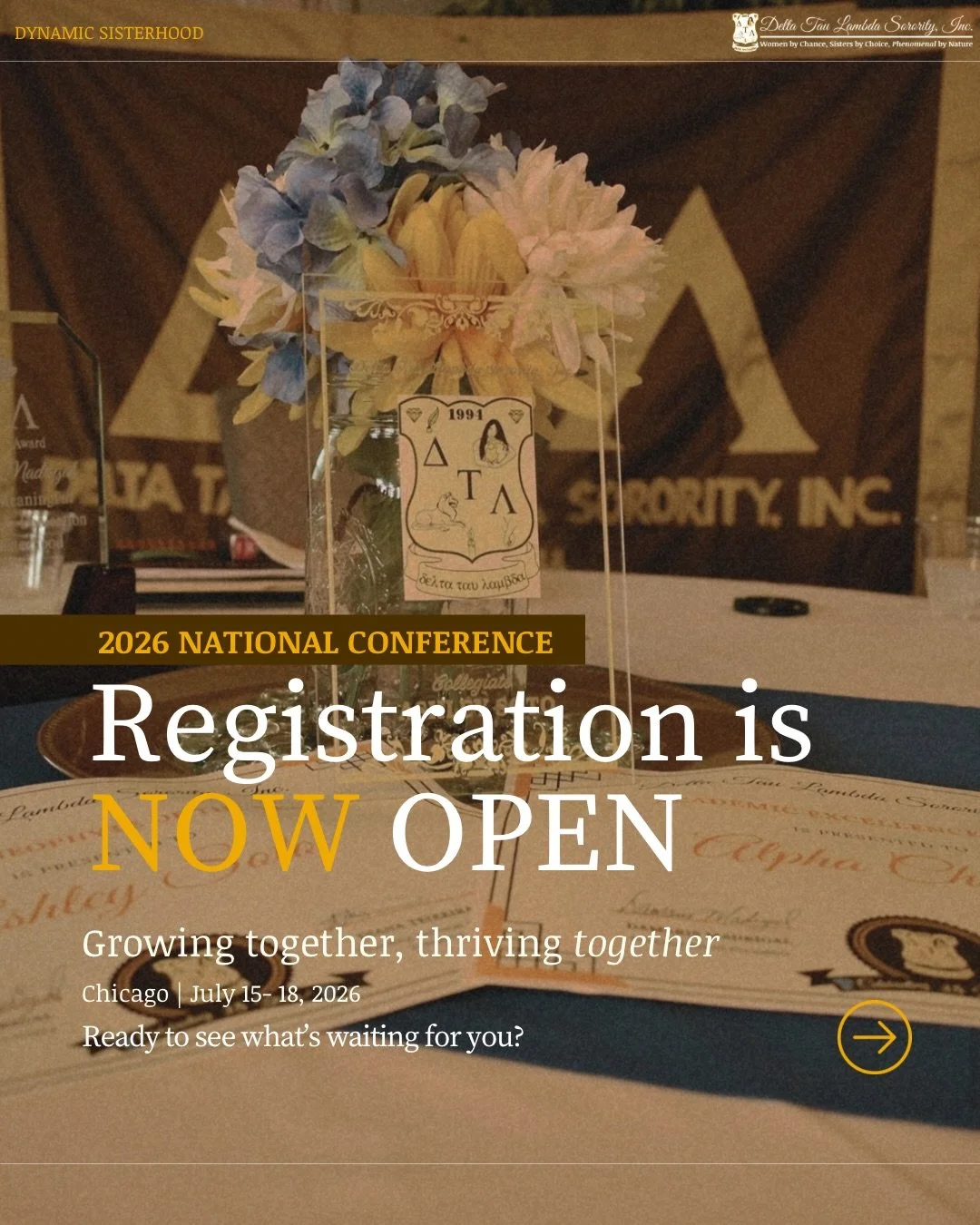 🌟 Sisters, it&rsquo;s time! 🌟 

The wait is over&mdash;our National Conference website is LIVE and registration is officially open! We can&rsquo;t wait to connect, grow and celebrate with each of you. 💛

✨ For all the details and to secure your sp