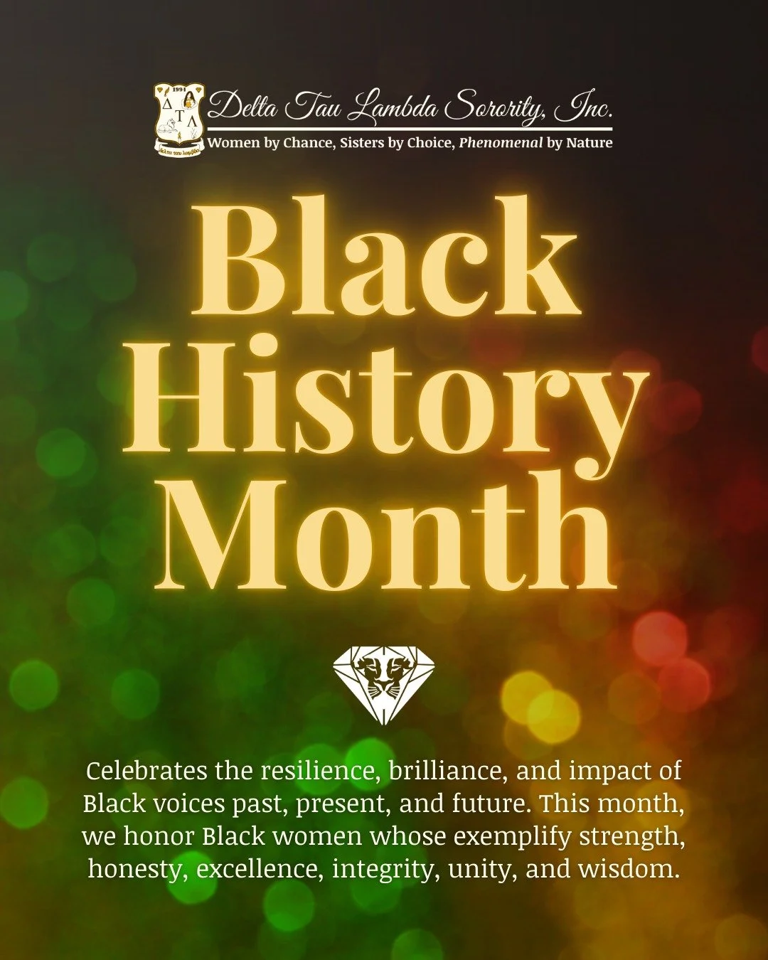 ❤️ February is Black History Month! This month invites us all to learn, reflect, and celebrate the enduring impact of Black history and excellence across generations.

💛 Delta Tau Lambda Sorority, Inc. is committed to empowering women and uplifting 
