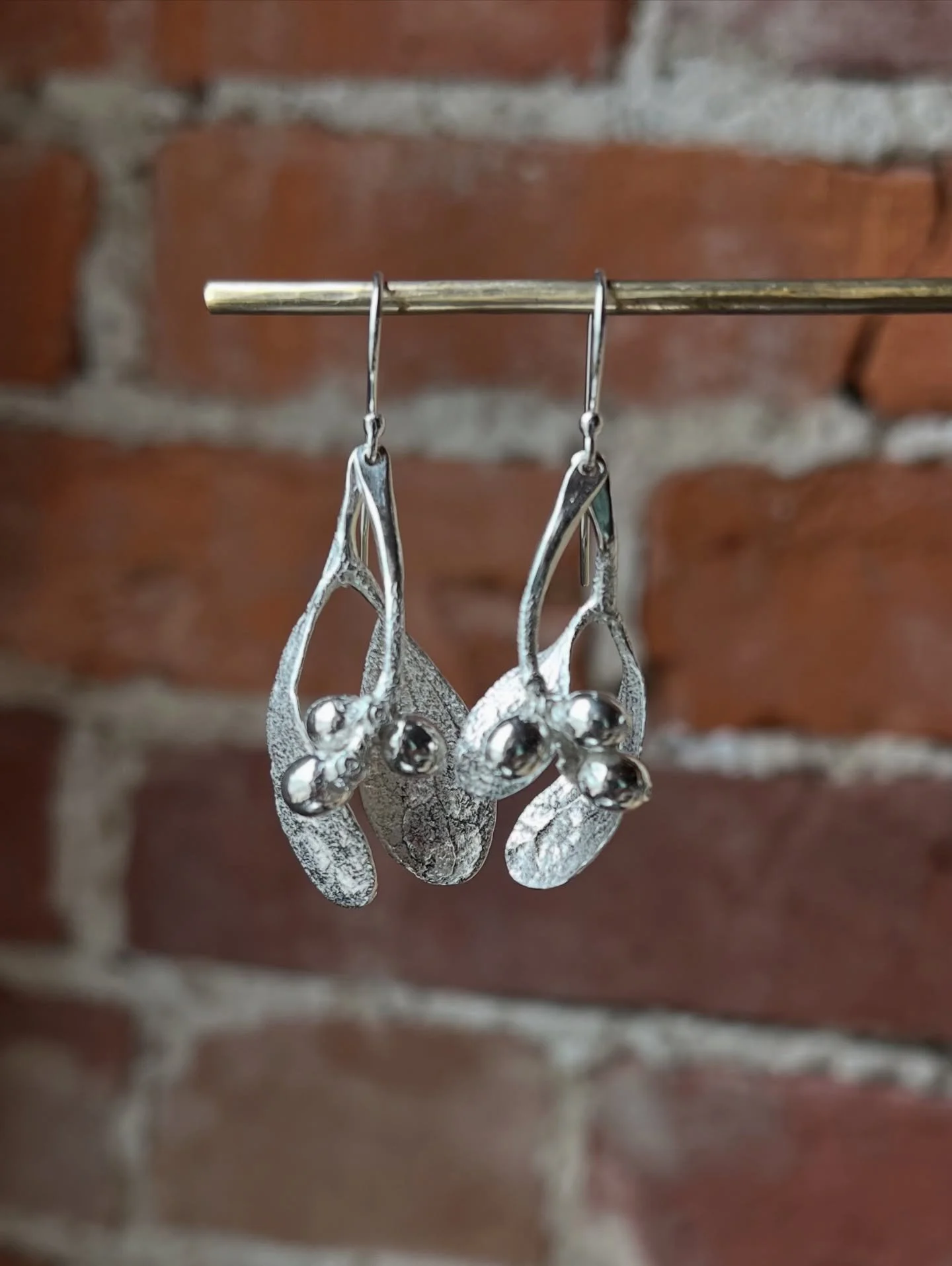 Sterling Silver Mistletoe for your ears??