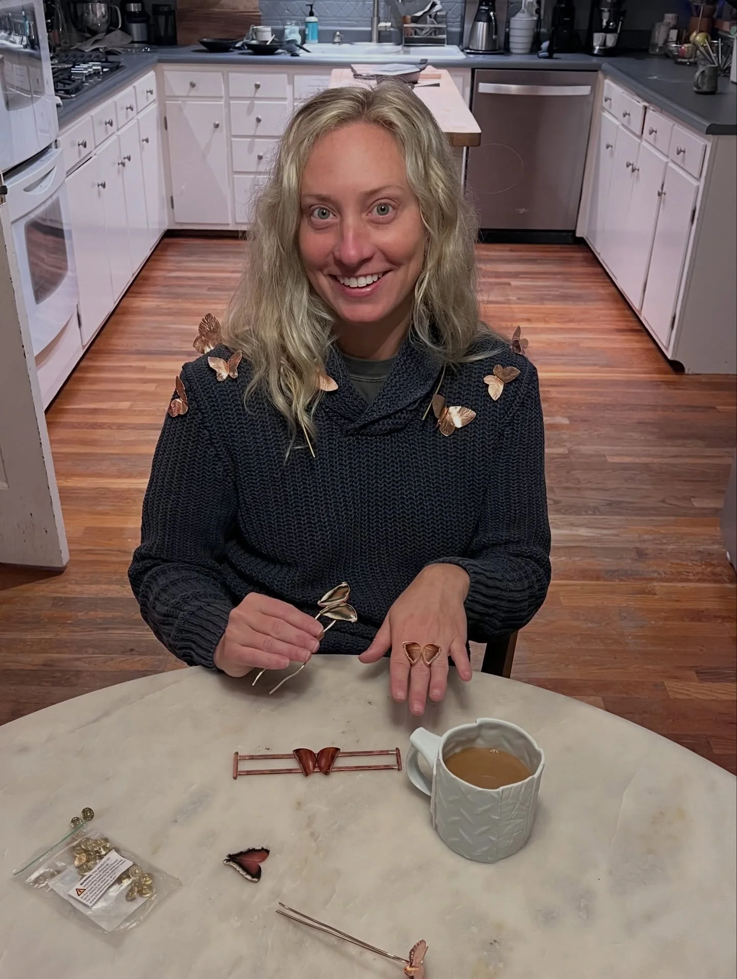 Sometimes I spread my tumbler goodies all over the breakfast table during coffee time and force @iamchaseapplegate to tell me I&rsquo;m doing a good job. 

These pieces will go to @kmacmuseum Couturism for the intermission of @kmaccouture when I get 