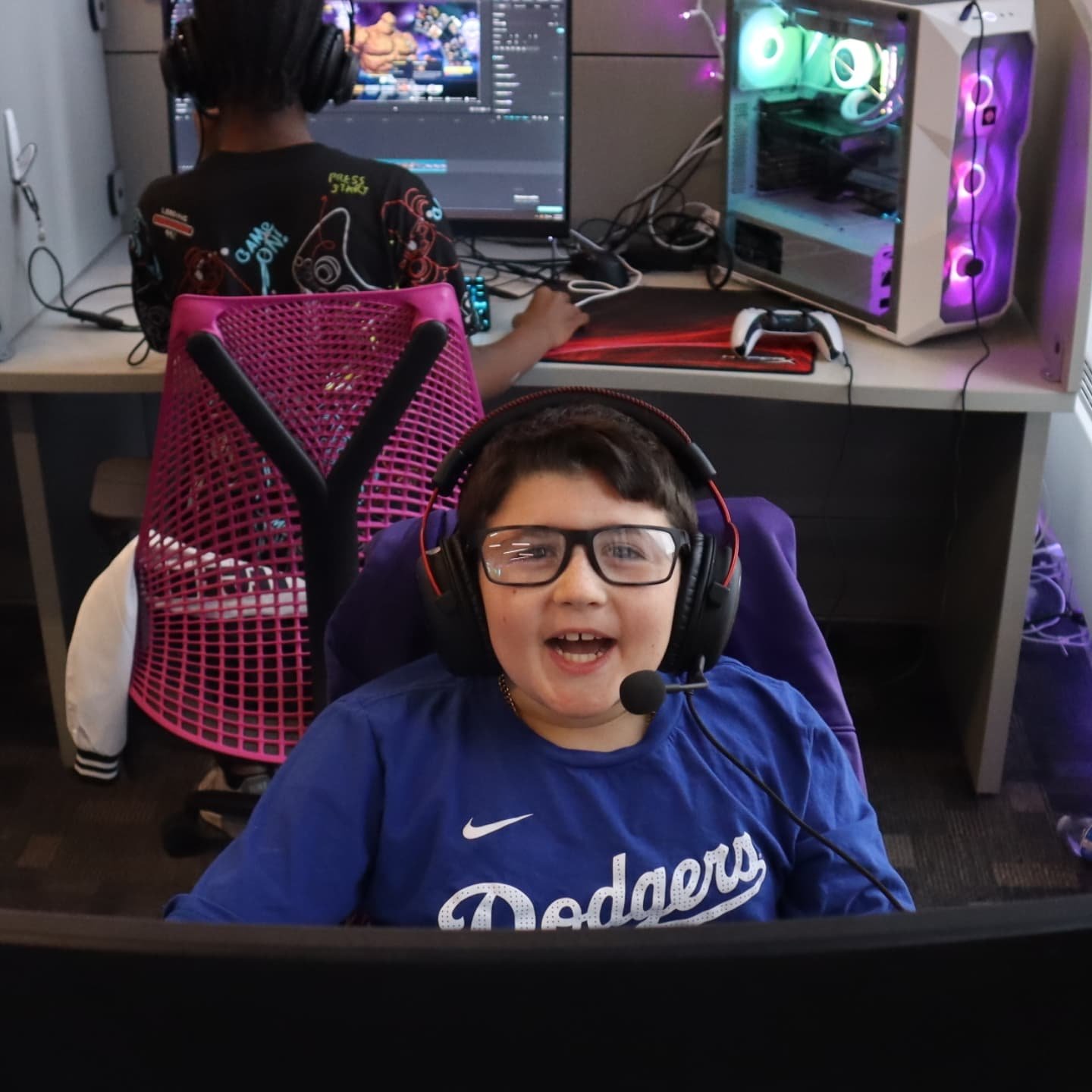Esports is about more than just playing video games. It's about teamwork, communication, grit, and dependability.
And it's a little bit about playing video games π
Students in our Geek Summer Camps learn what its like to start an esports org from