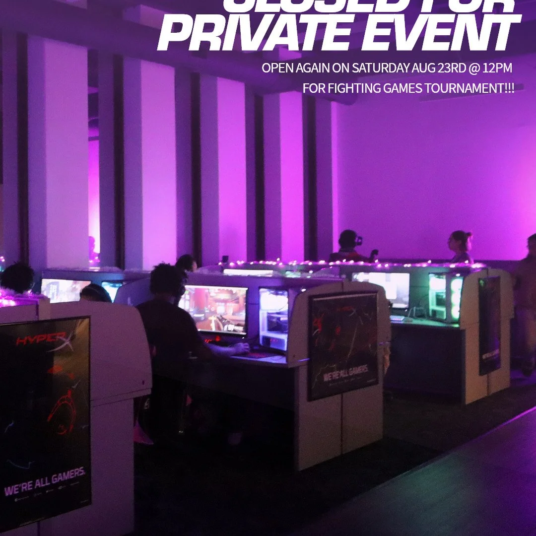 The lounge is closed tonight for a private party, but we have great news for you. We will be opening at 12 noon on Saturday the 23rd for Let's Roc with the @585fighterz ! Join us tomorrow from 12-12 with tons of fighting games events and open video g