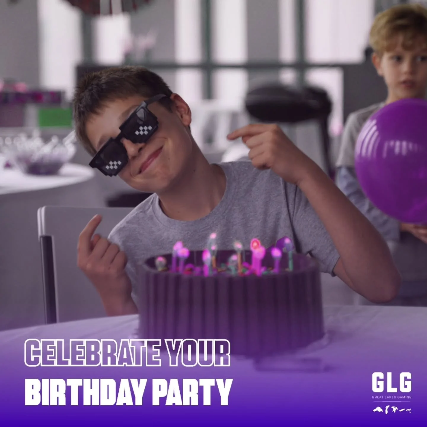 Gaming parties are easy at GLG!
Host your kid's dream party with us! Get a whole gaming lounge to yourself and celebrate with unbeatable views of Rochester's skyline.
What's included:
🕹 Game room that fits 20 guests
🎂 Event room that fits 60 gues