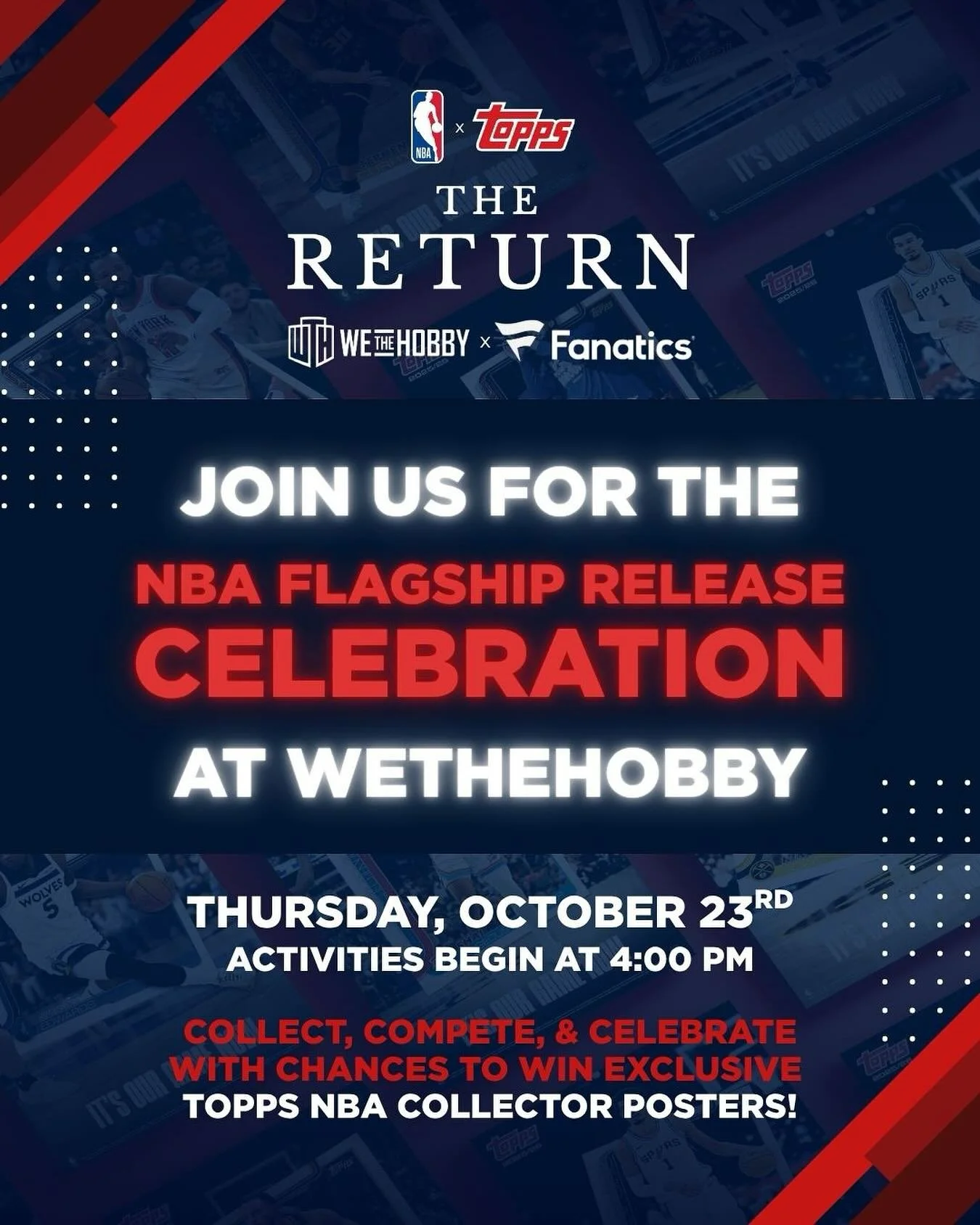 FROM HALF COURT!!! 🏀
GLG will be at @wethehobby_roc today for “The Return” a @topps NBA Flagship Celebration.
We’ll be running NBA2k tournaments as well as a side Mario Kart race challenges to win raffle tickets for a chance as ex